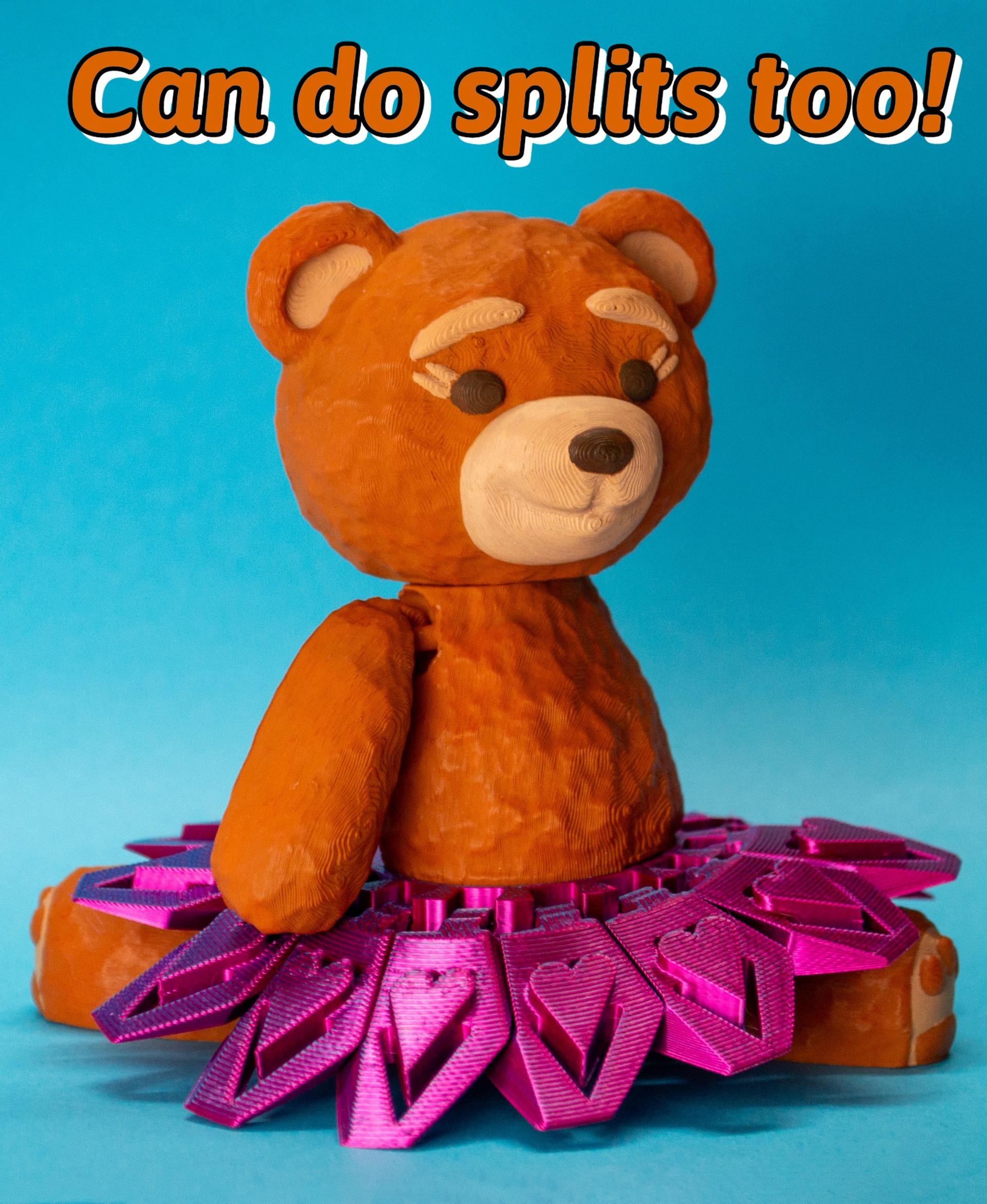 Teddy Bear In Movable Skirt 3d model