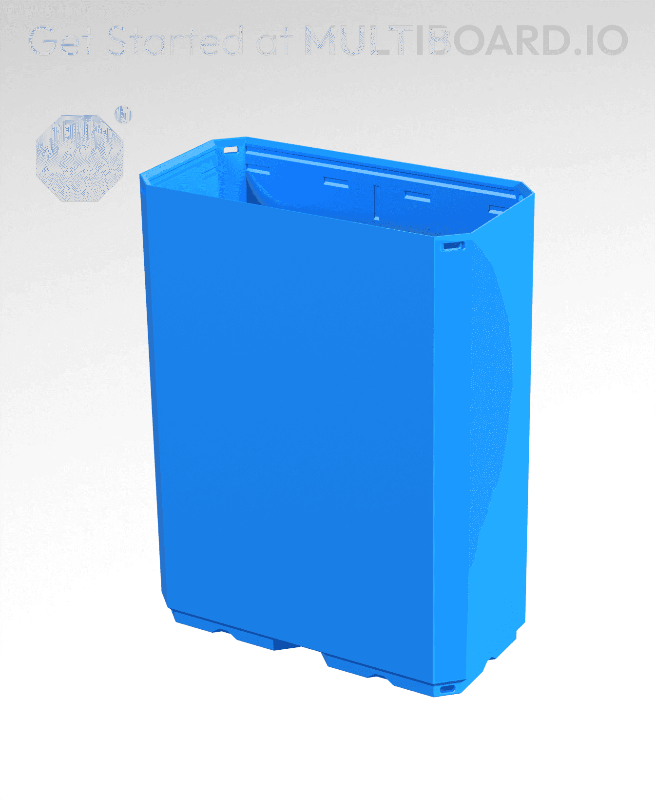 2x1x2.5 - Simple Walls - Multibin Shell 3d model