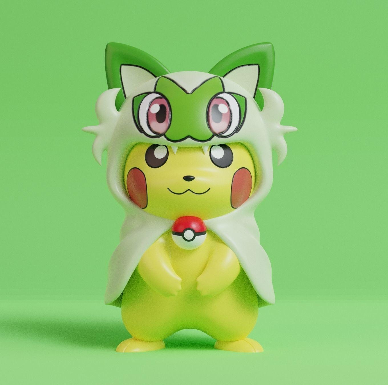 Cosplay Pikachu - Sprigatito 3d model