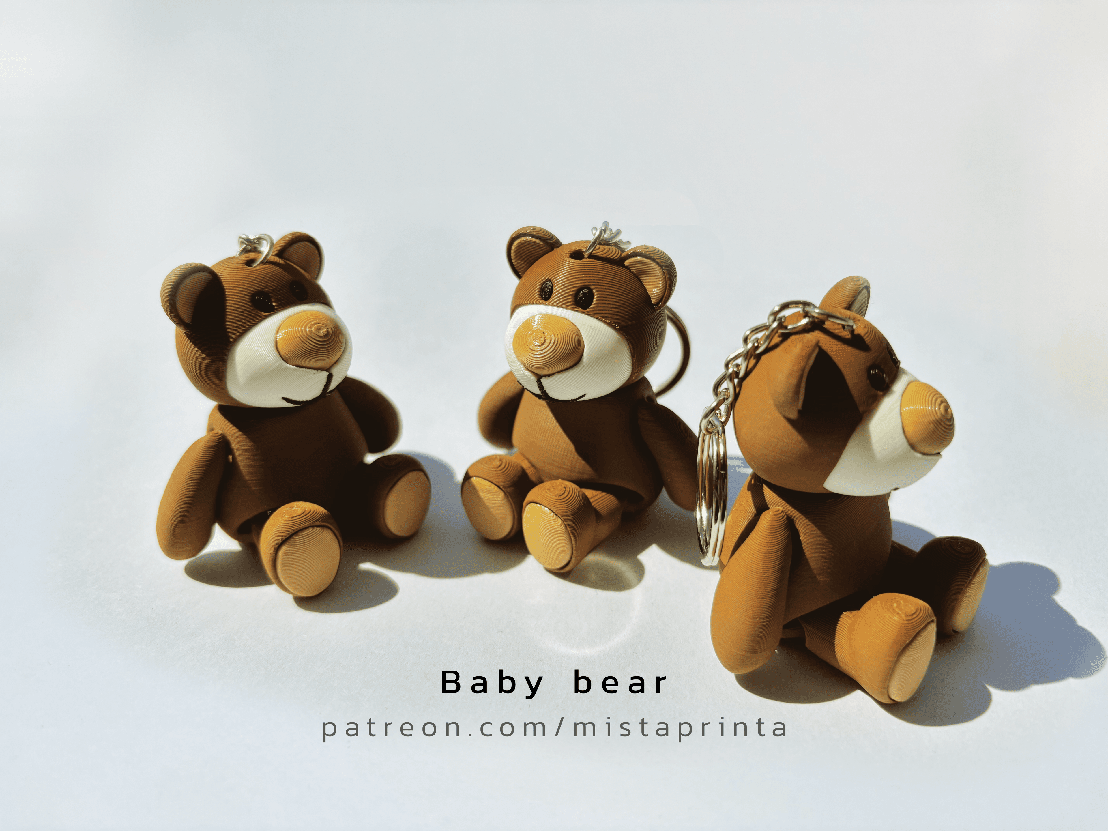 Baby Bear keychain 3d model