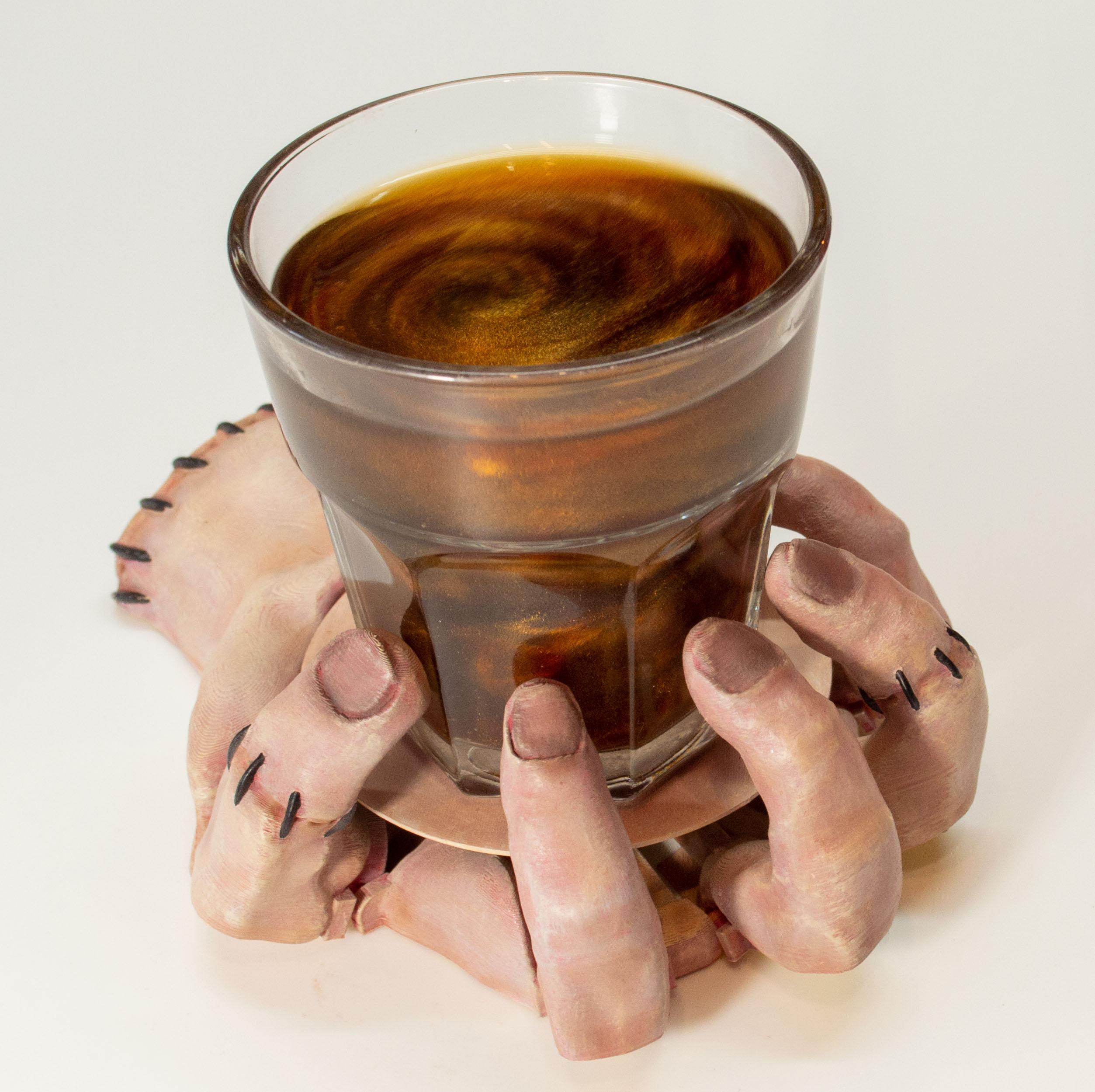 Mug Hand: Self-Adjusting Coaster 3d model