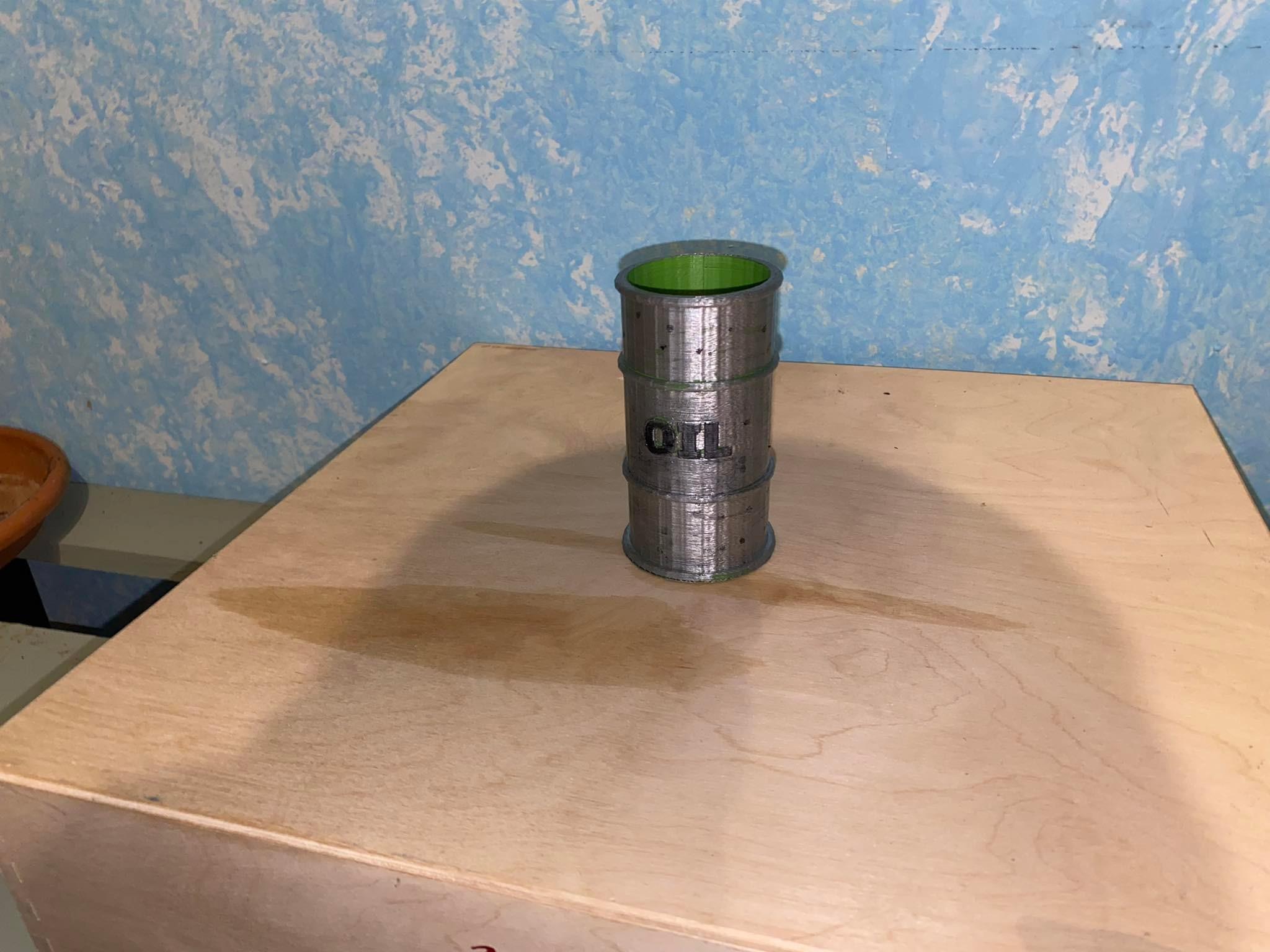 Oil Barrel Pen Holder 3d model