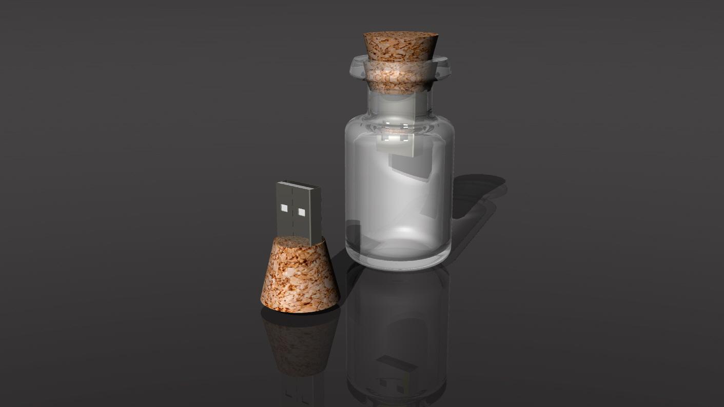 USB message in a bottle.stl 3d model