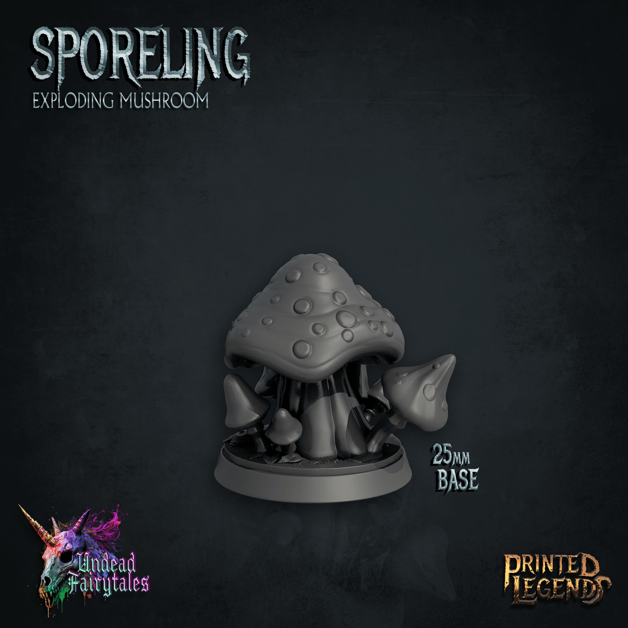 Sporeling - Mushroom environment object for dnd 5e (25mm Base) 3d model