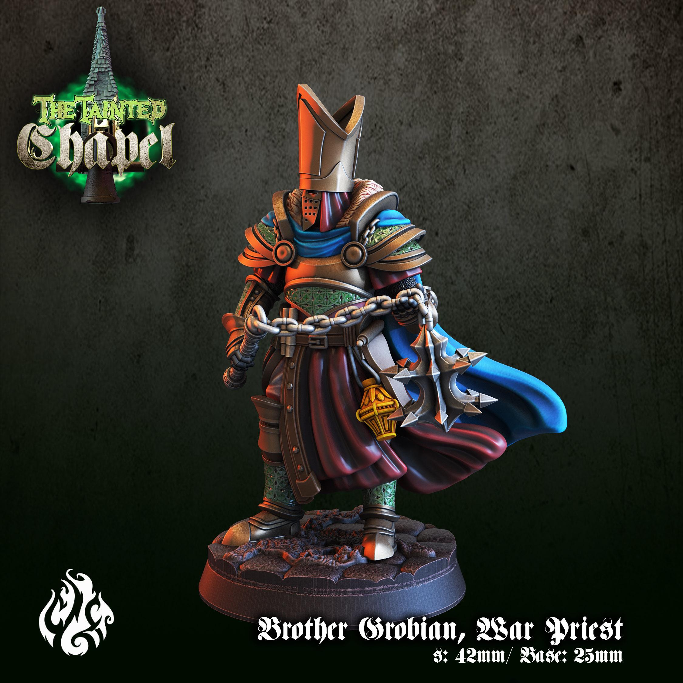Brother Grobian, War Priest 3d model