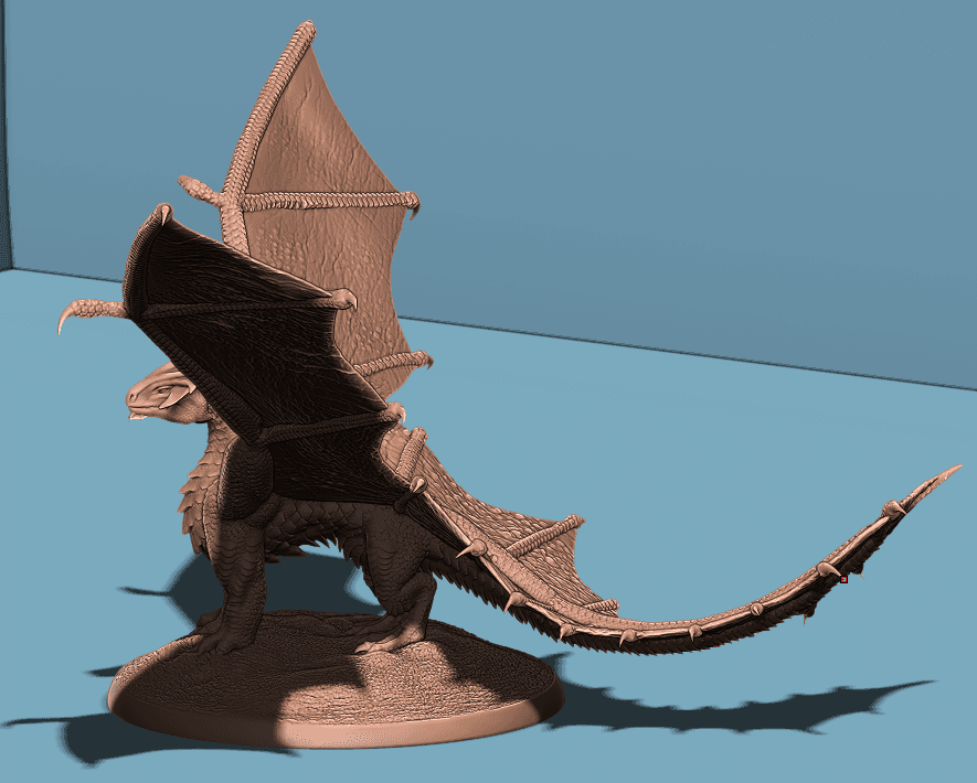 Young Brass Dragon 3d model