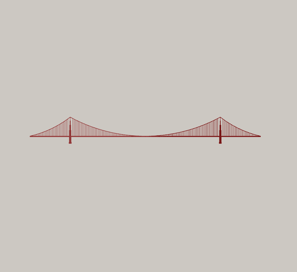 Golden Gate Bridge 3d model