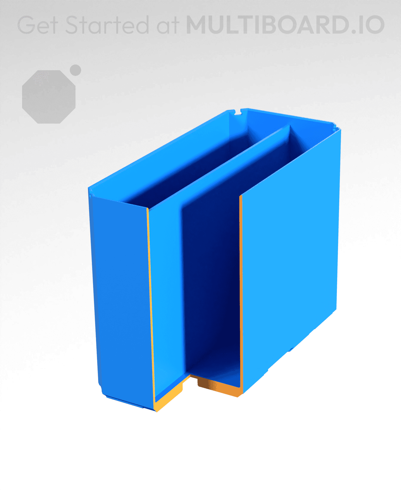 1x2x1.5 - Double Divided Bin - Multibin Insert 3d model