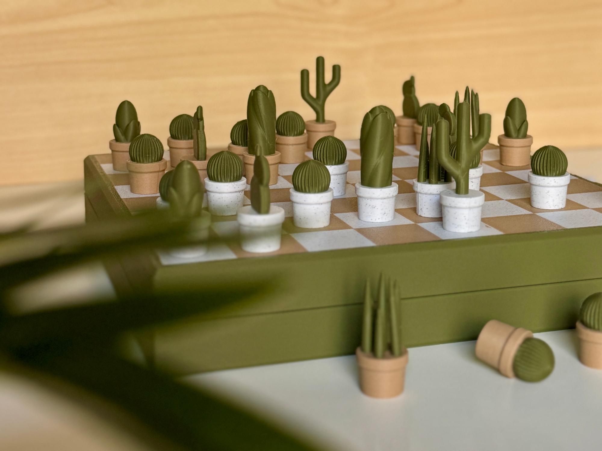 Chessactus: Chess Set by elleSTVDIO 3d model