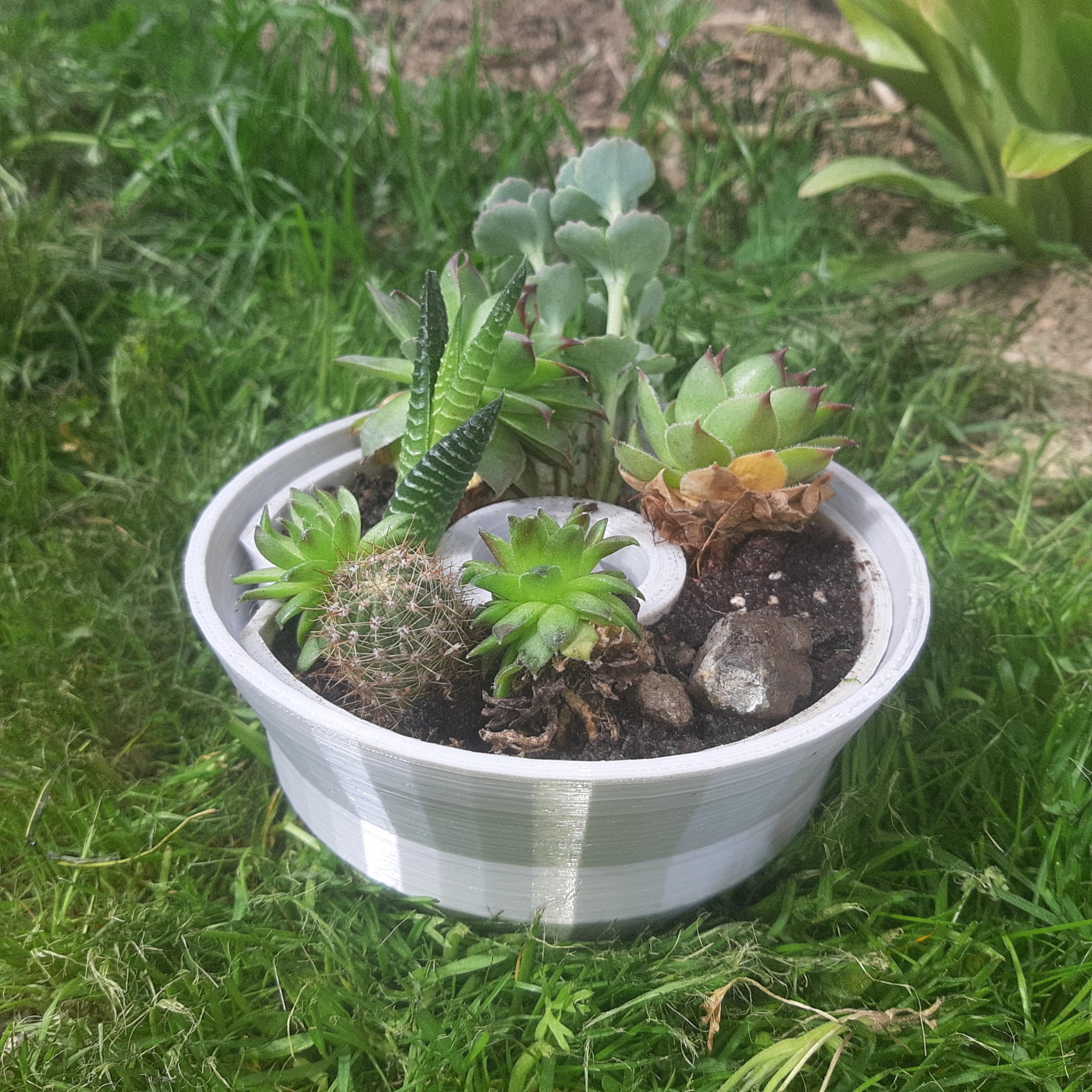 Double Planter Pots 3d model