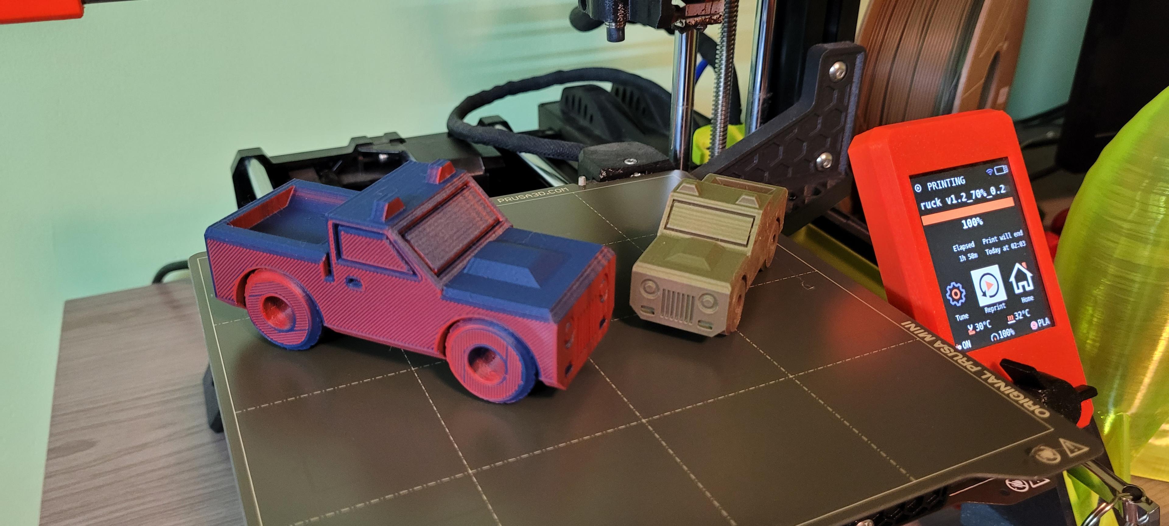 toy truck print in place 3d model