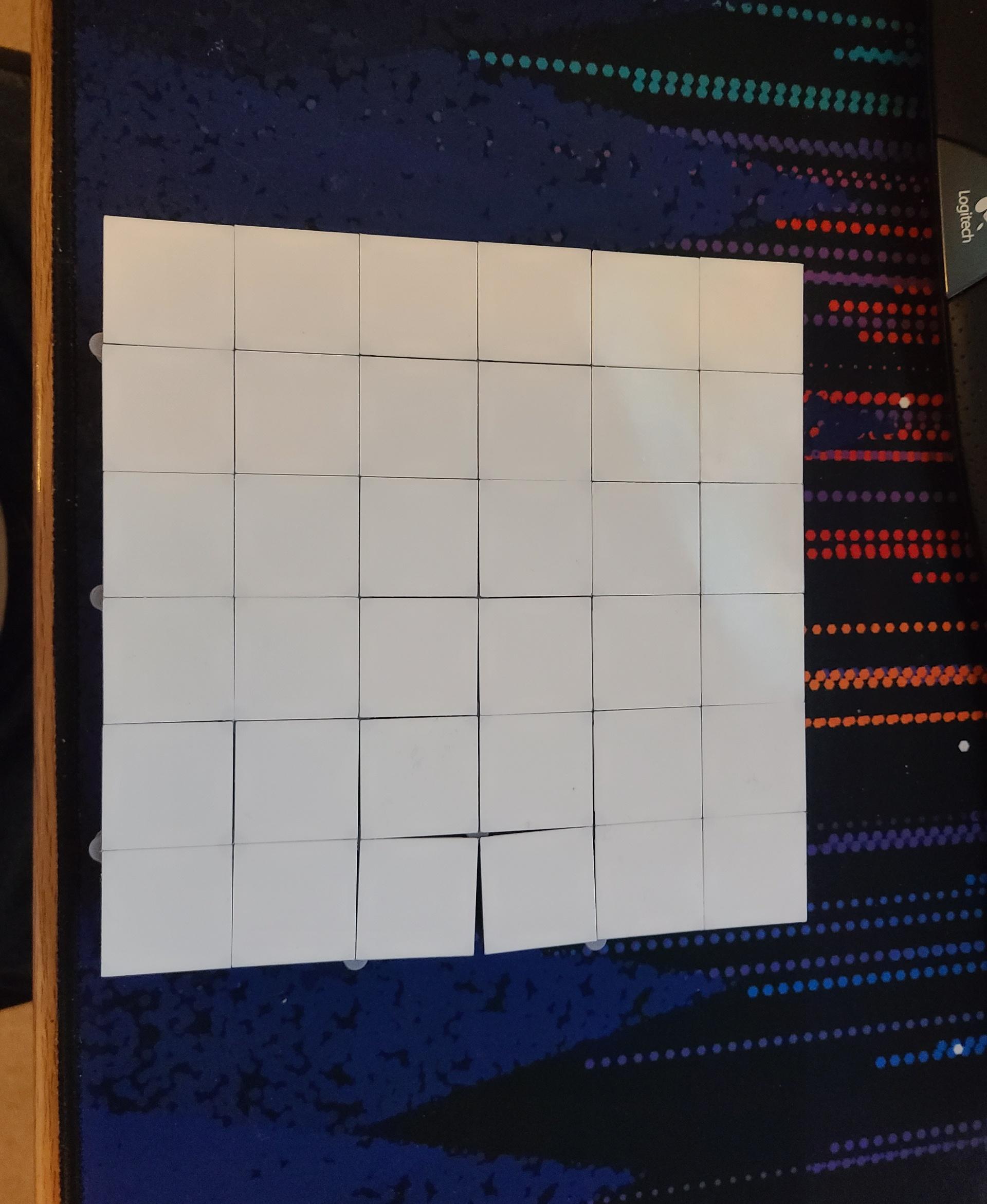 Auxetic Tile // 30mm Diagonal Split - WhiteBoard - Art can be dynamic and is not based on static pieces - 3d model
