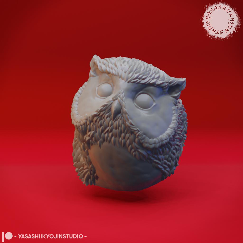 Owlbear Cub - Bust (Pre-Supported) 3d model