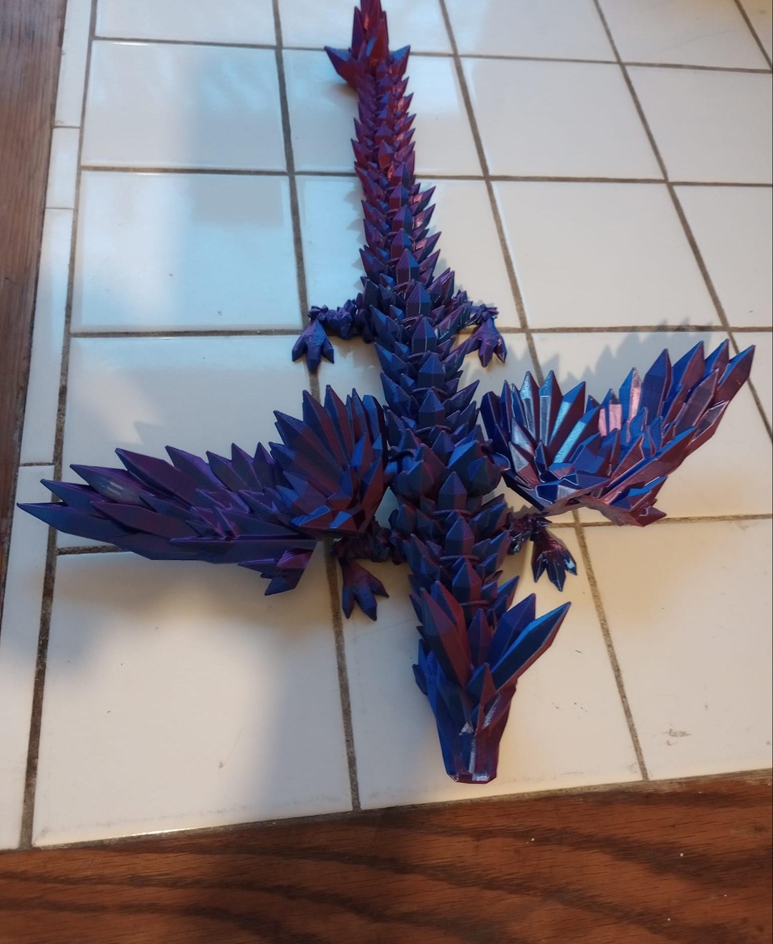 Crystalwing Tadling - winged crystal dragon... really nice print - 3d model