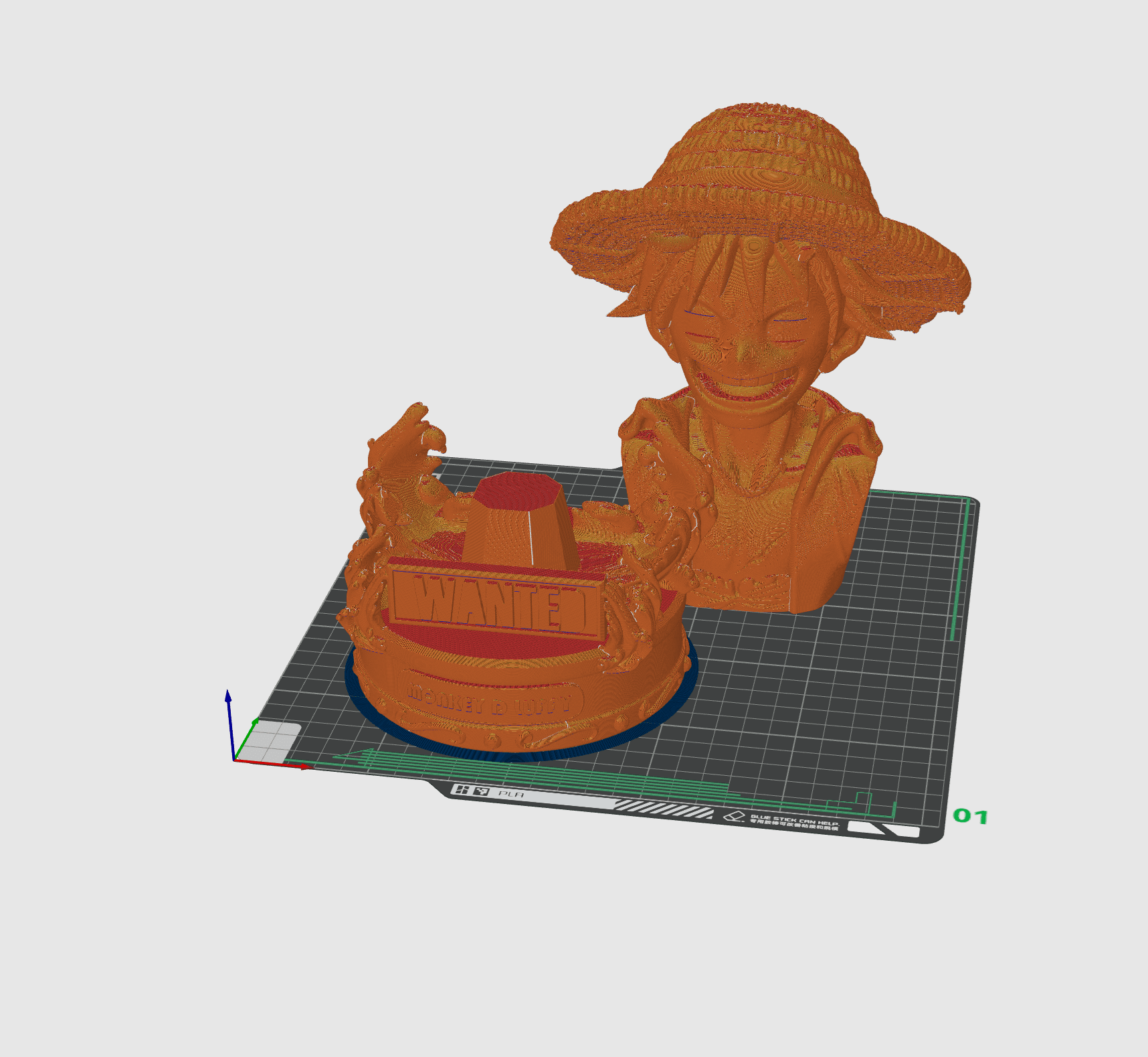 Luffy Bust 3d model