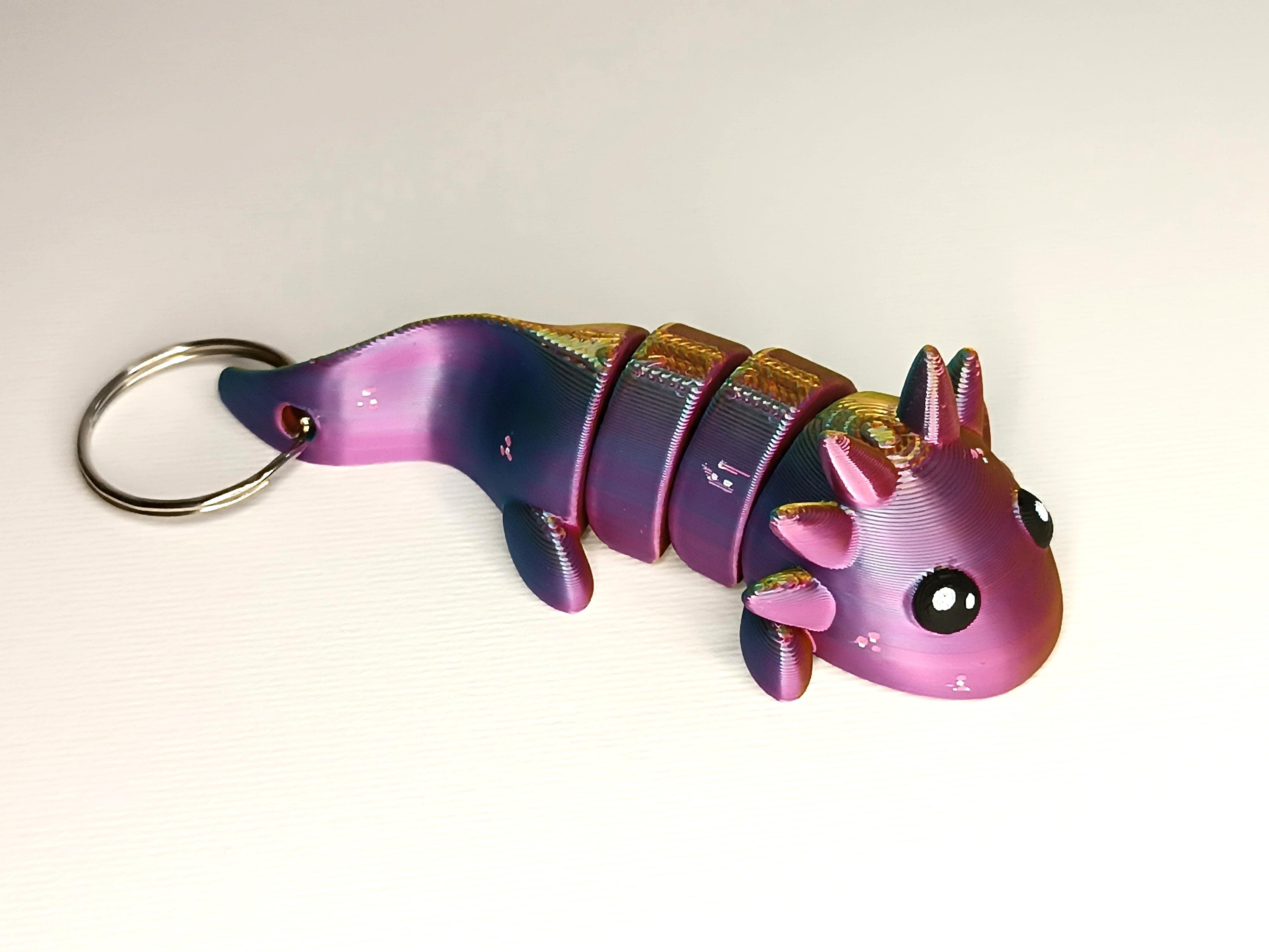 Cute Flexi Pets Axolotl (Keychain & Magnet) 3d model