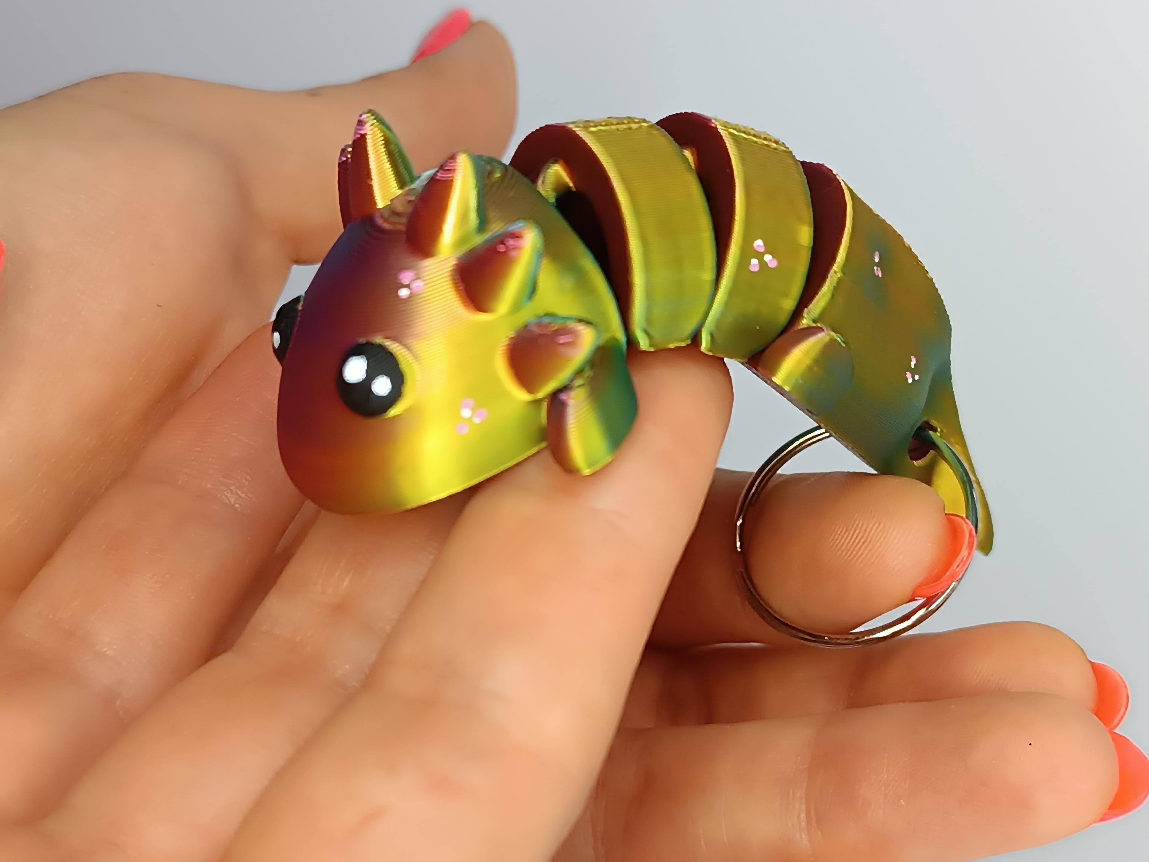 Cute Flexi Pets Axolotl (Keychain & Magnet) 3d model