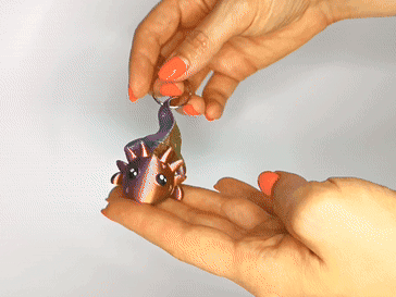 Cute Flexi Pets Axolotl (Keychain & Magnet) 3d model