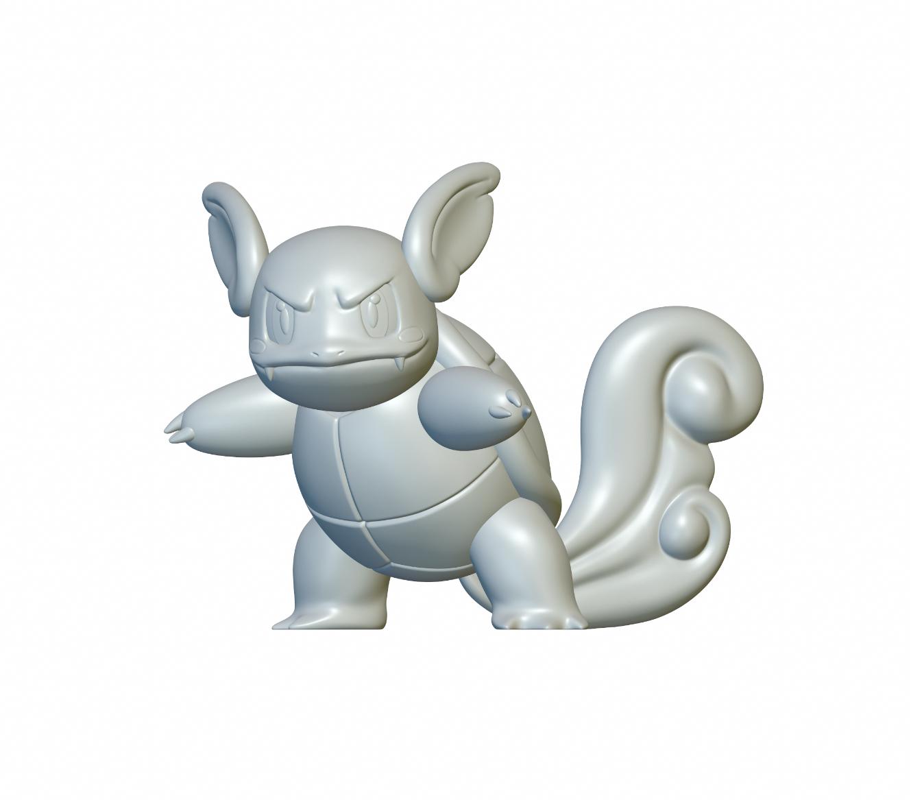 Pokemon Wartortle #8 - Optimized for 3D Printing 3d model