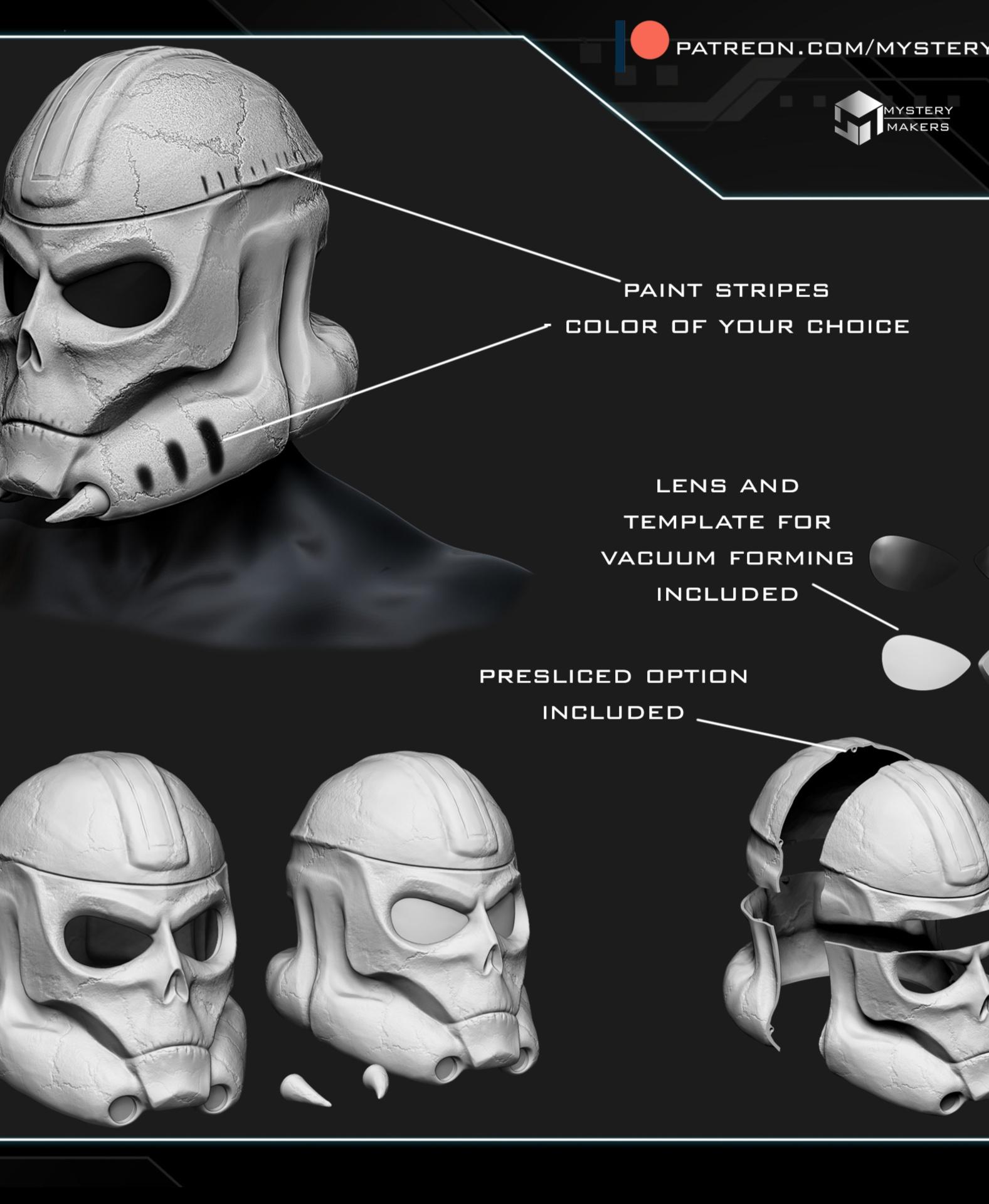 Grim Reaper trooper helmet 3d model