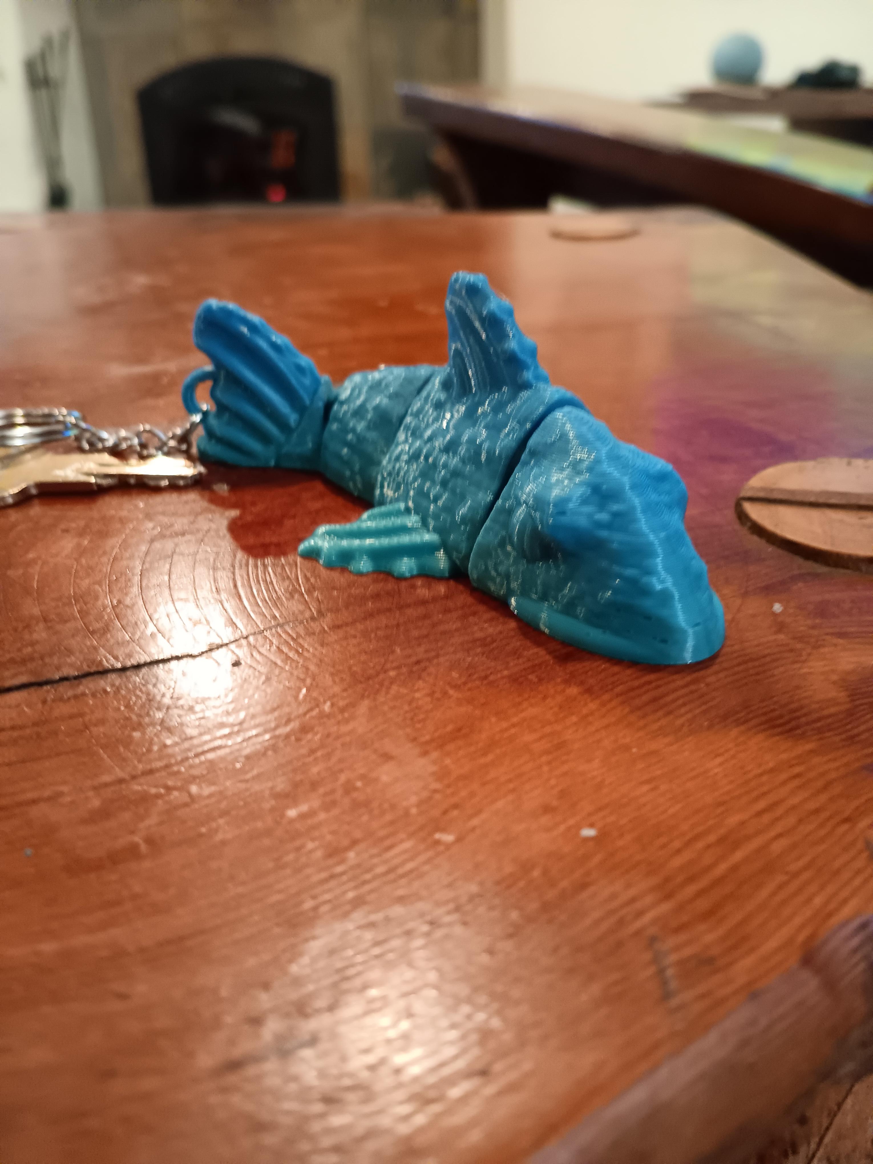 Flexi Koi Fish Keychain - print in place - articulated - fidget toy 3d model