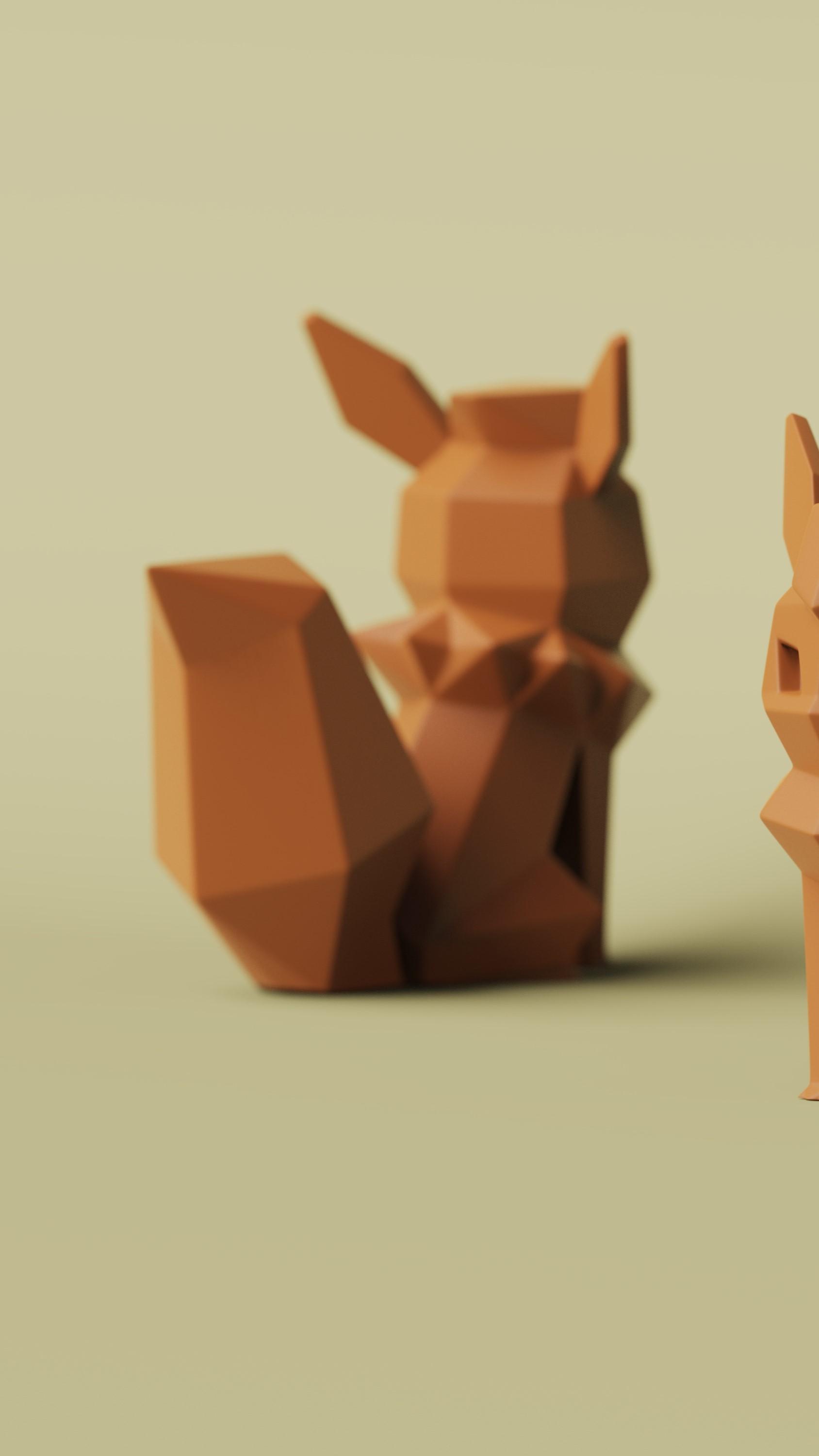 Low-poly Flareon 3d model
