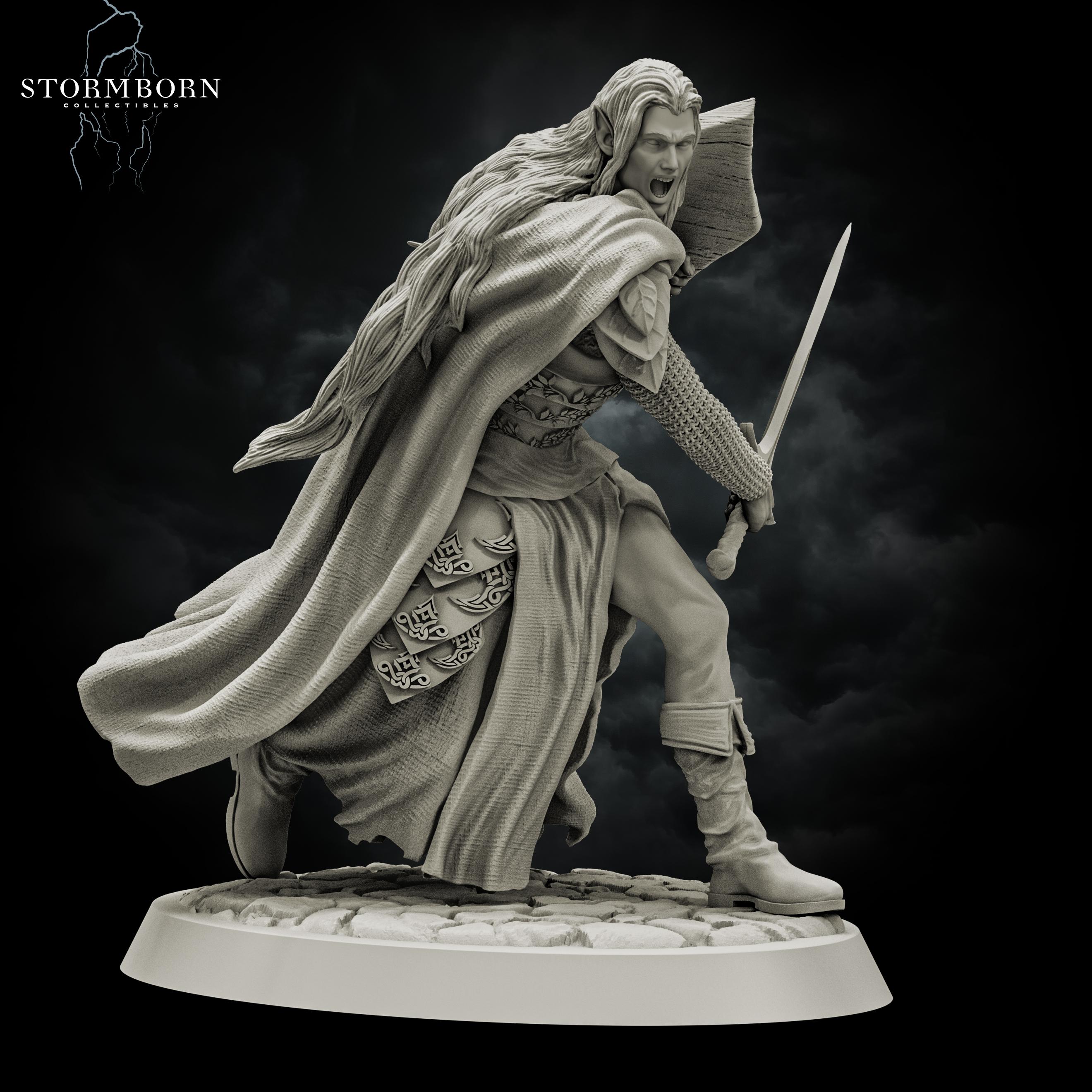 (32mm) Elven Warrior 3d model