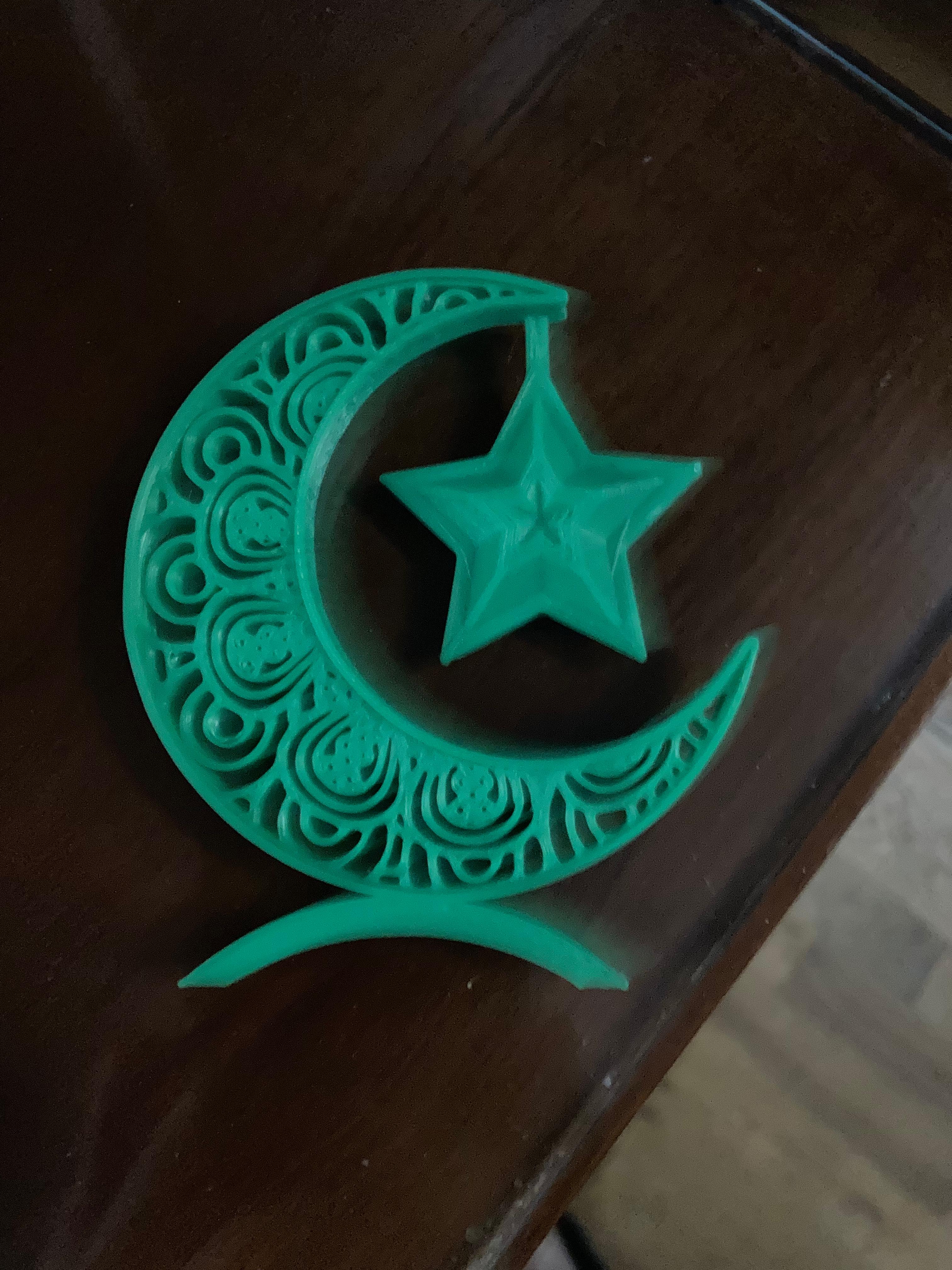 Moon and Star Ornament 1 3d model