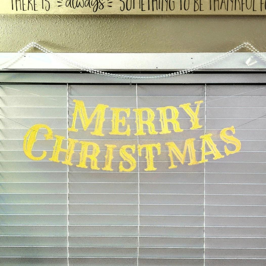 Decorative 'Merry Christmas' Hanging Text Banner 3d model
