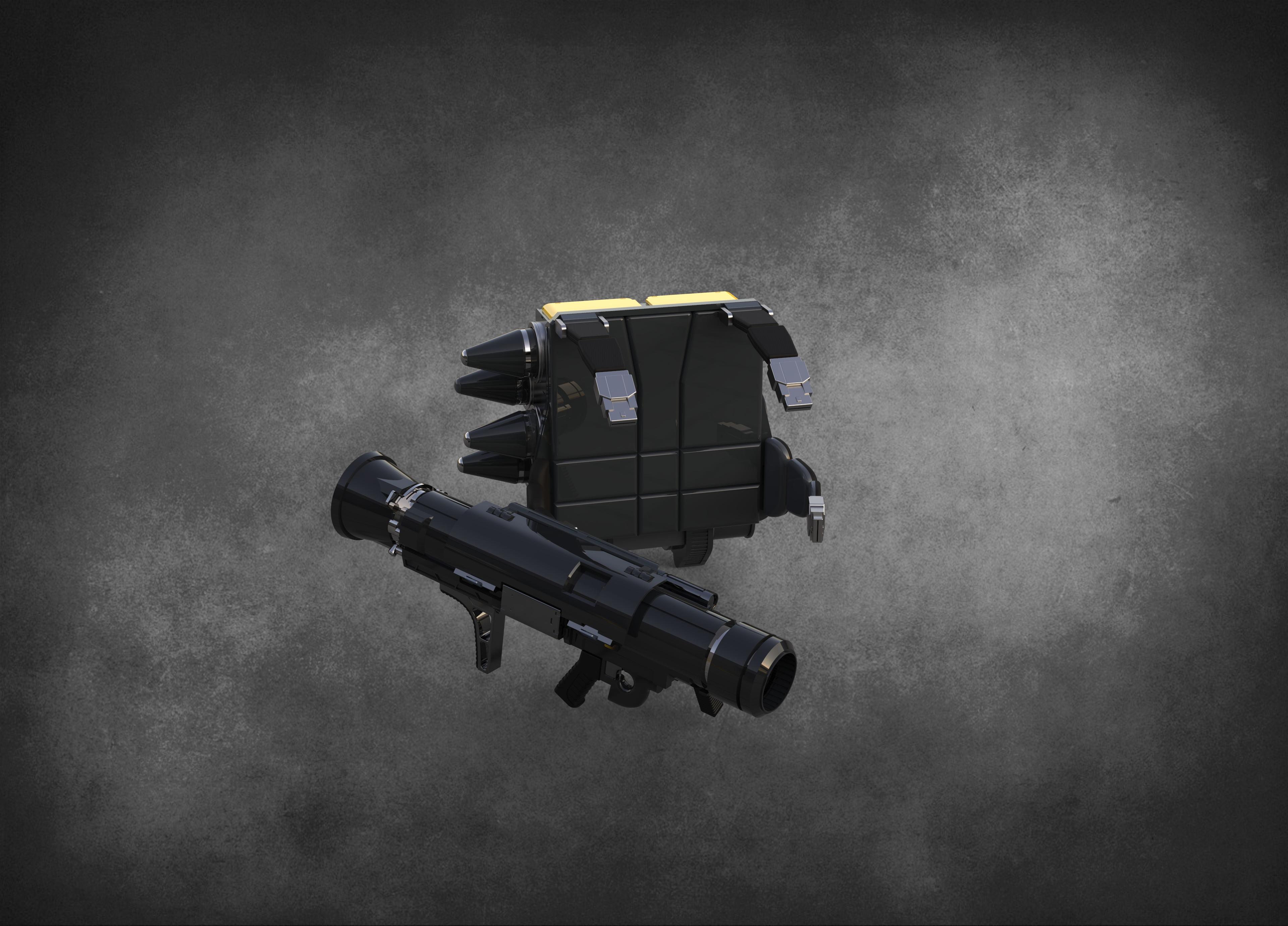 Helldivers 2 - Recoilless Rifle and backpack bundle - High Quality 3d Print Models! 3d model