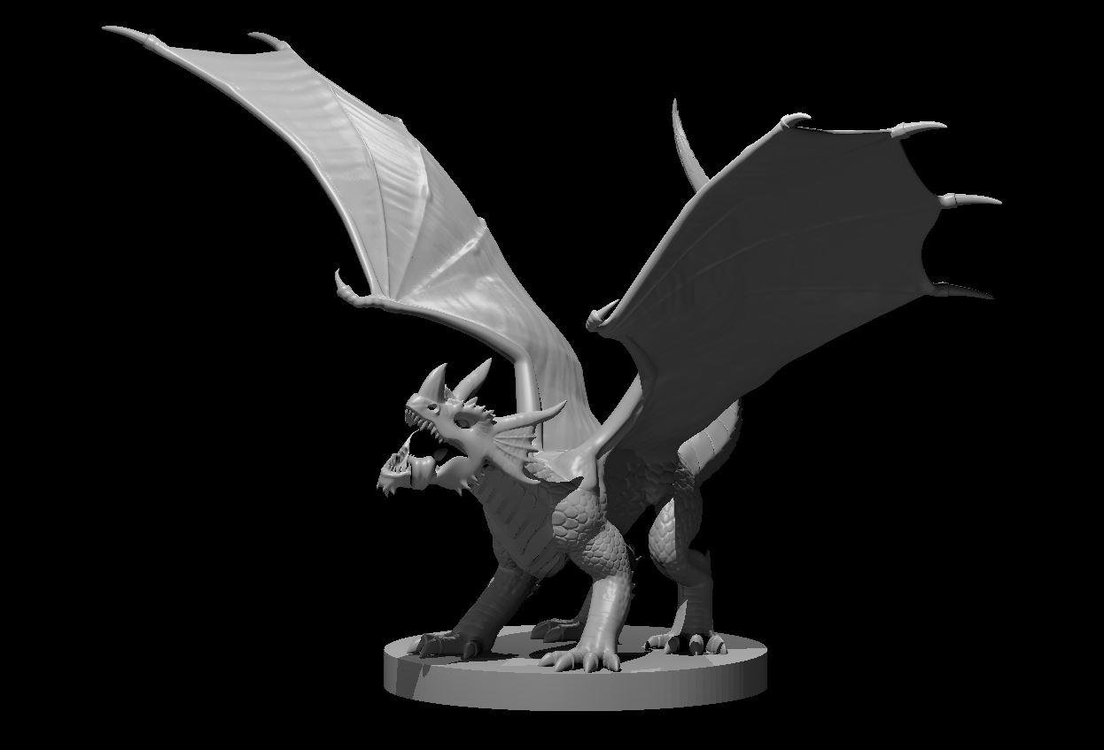 Blue Dragon Wyrmling - Blue Dragon Wyrmling - 3d model render - D&D - 3d model