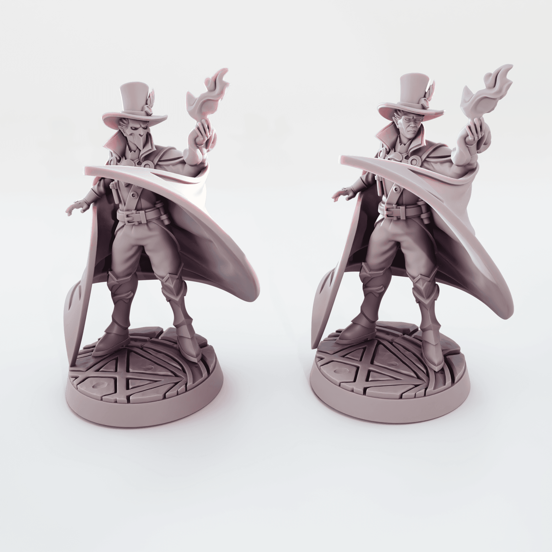 Infernal Flamebearer | Warlock, Sorcerer or Mage TTRPG Mini  3d model