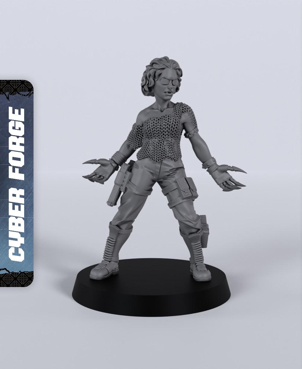 Jane Millions - With Free Cyberpunk Warhammer - 40k Sci-Fi Gift Ideas for RPG and Wargamers 3d model
