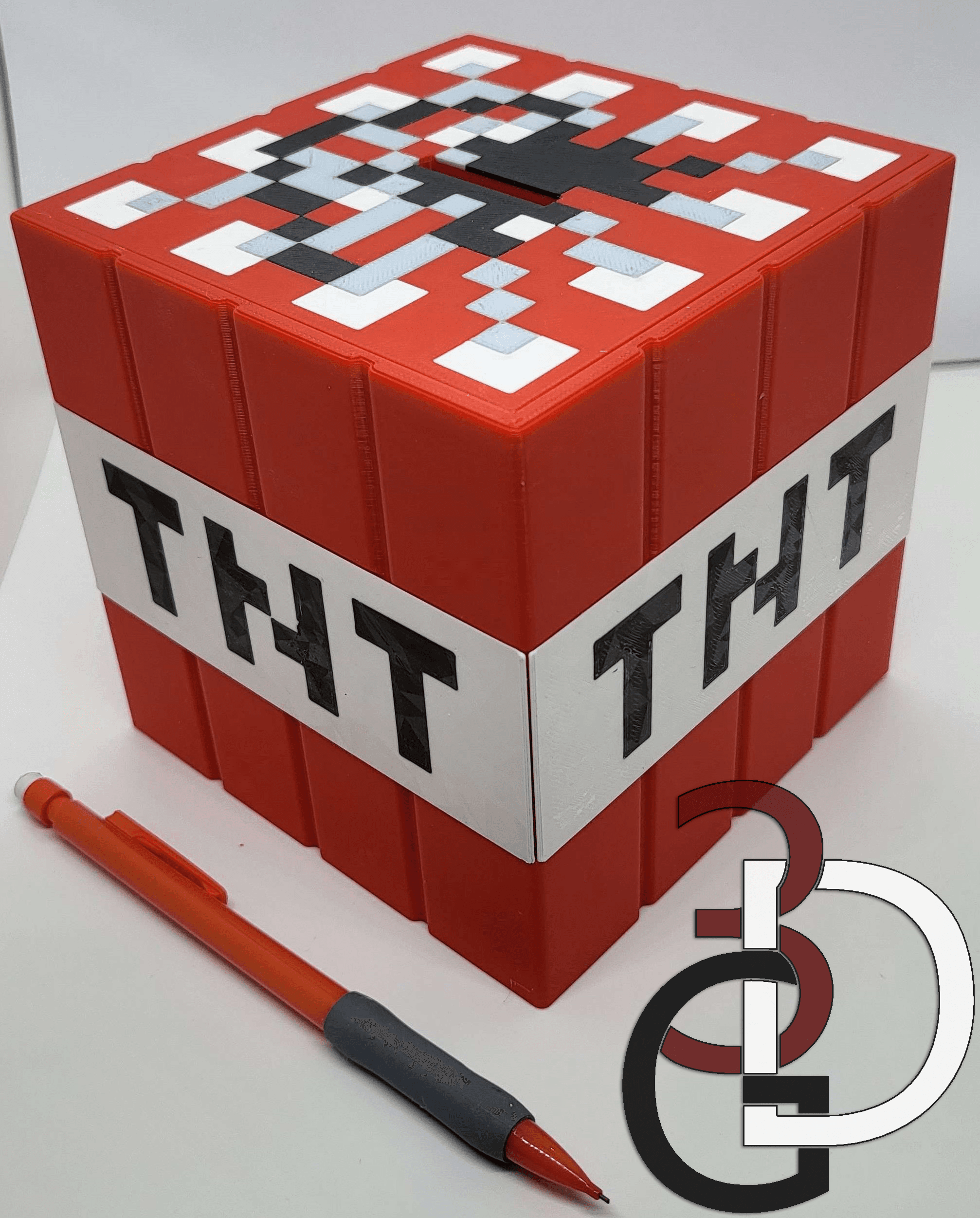Minecraft TNT Piggy Bank 3d model