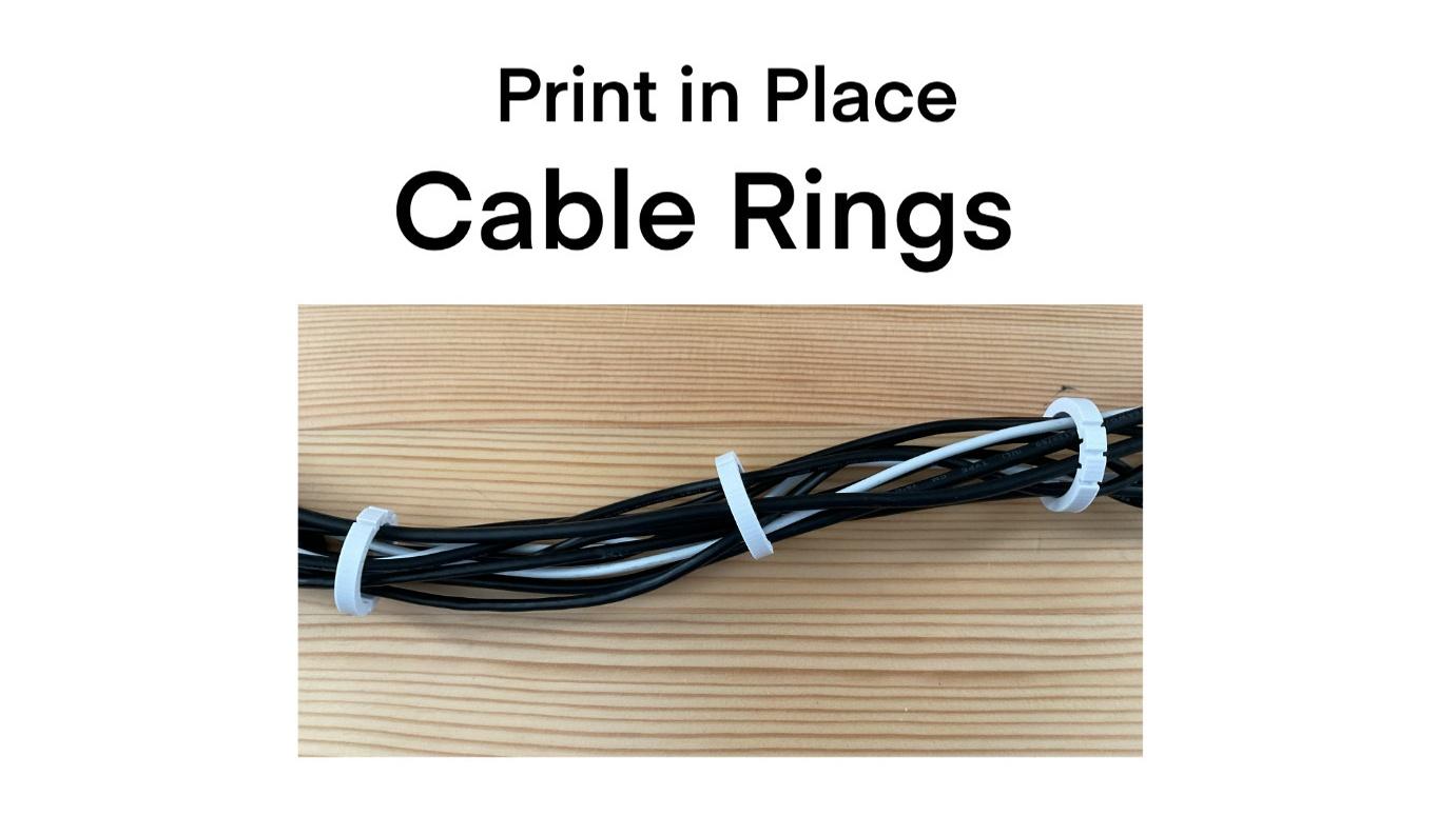 Cable Rings - Print in Place 3d model