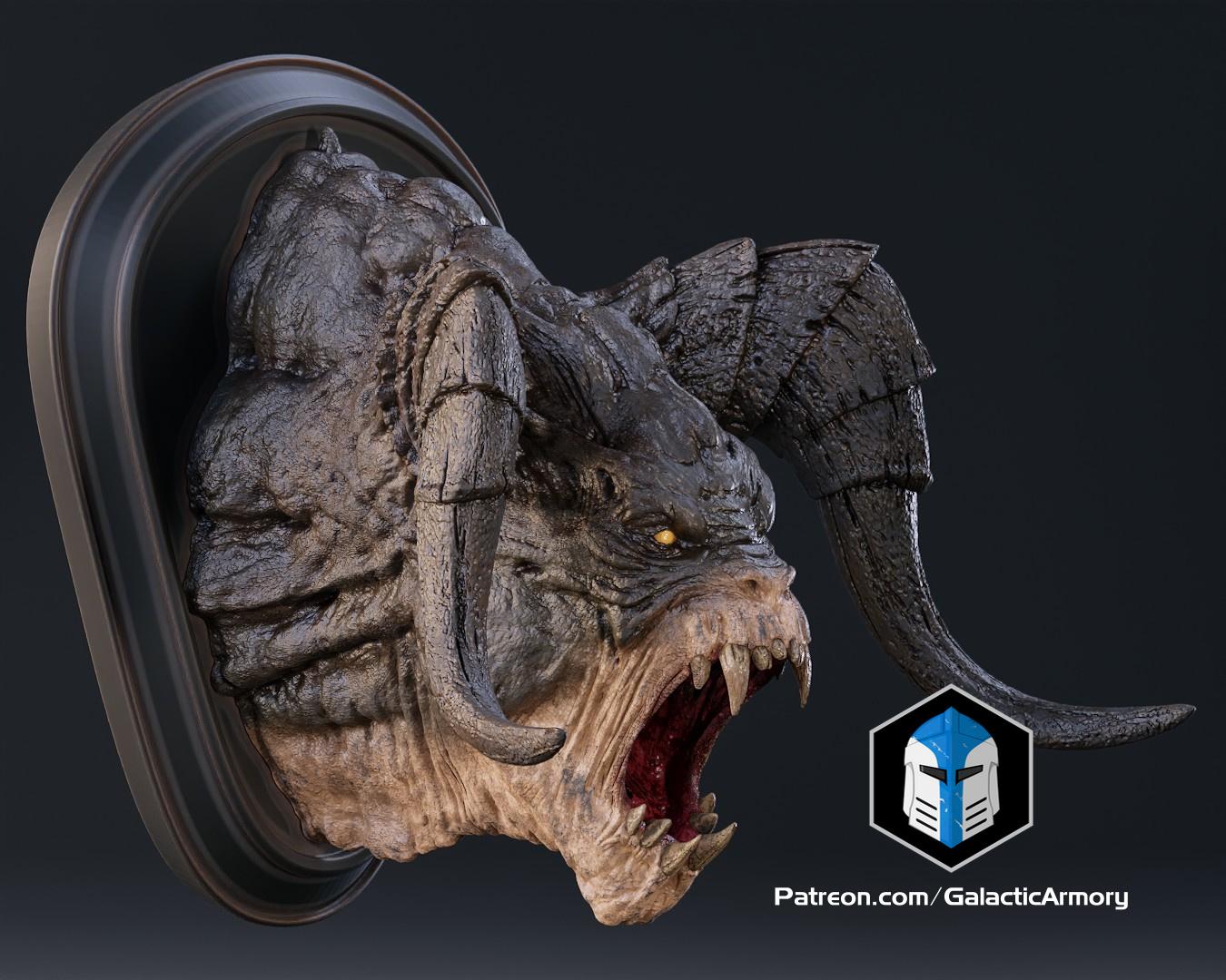 Fallout Deathclaw Trophy and Life Sized Wall Mount - 3D Print Files 3d model