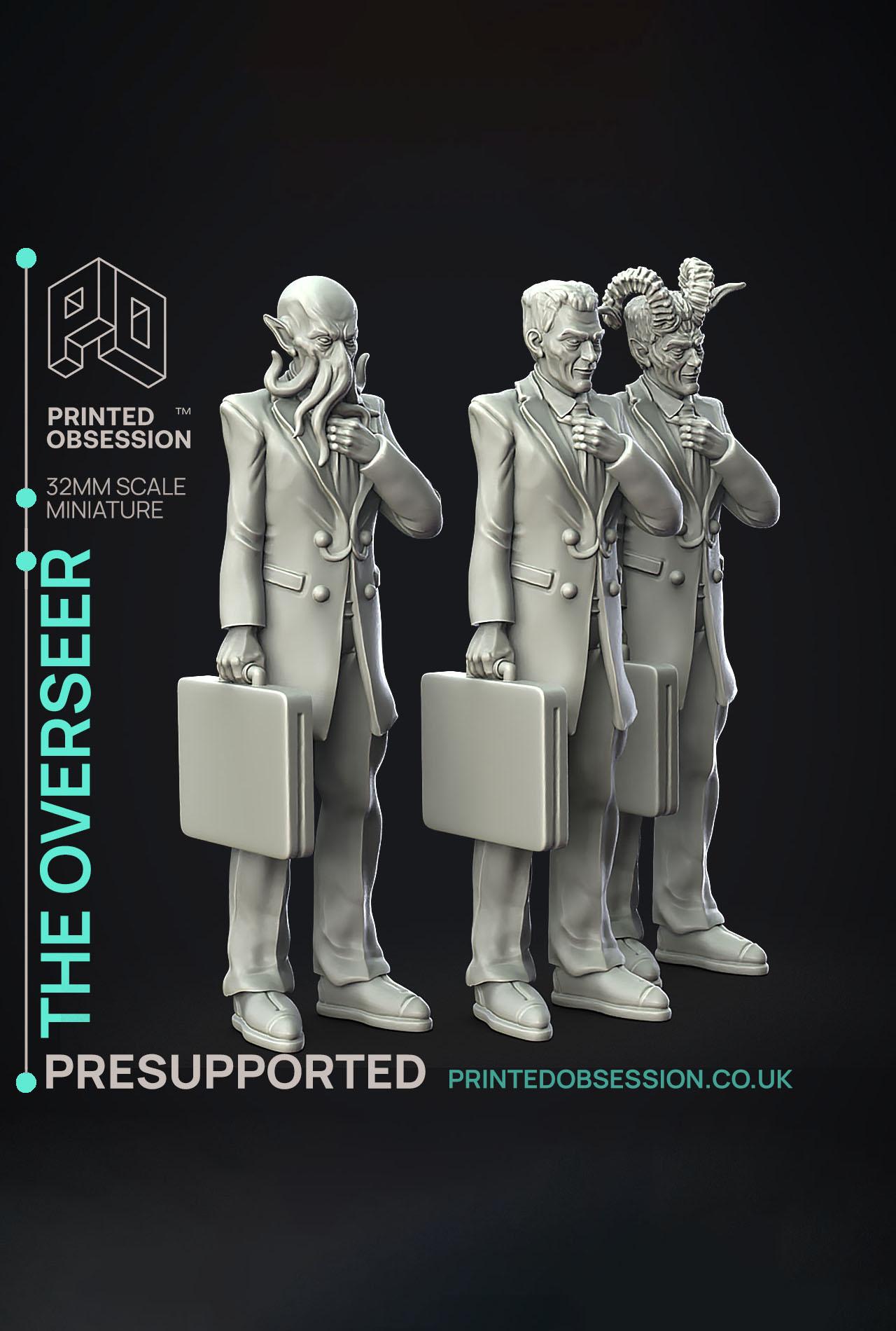 Overseer - Dungeon Cleaning Inc - PRESUPPORTED - Illustrated and Stats - 32mm scale			 3d model