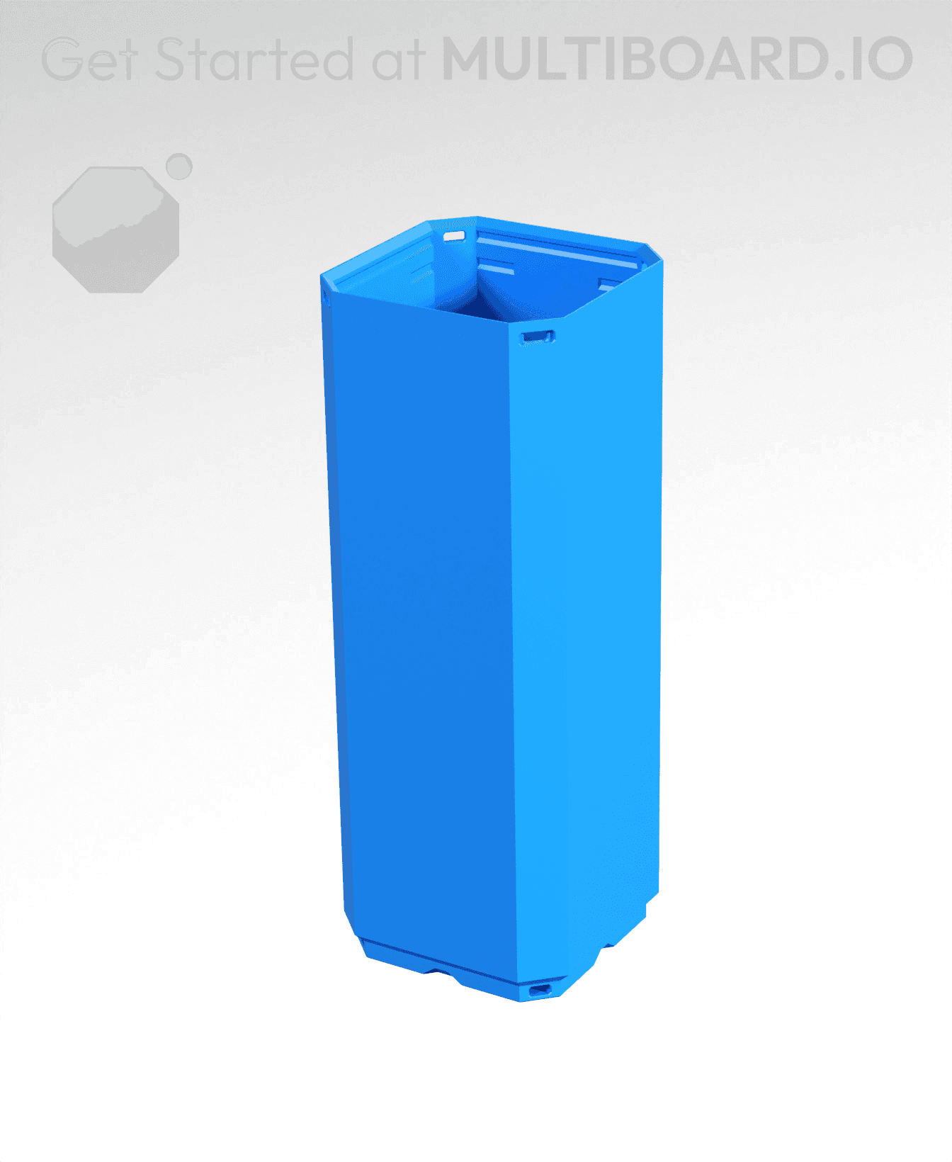 1x1x2.5 - Simple Walls - Multibin Shell 3d model