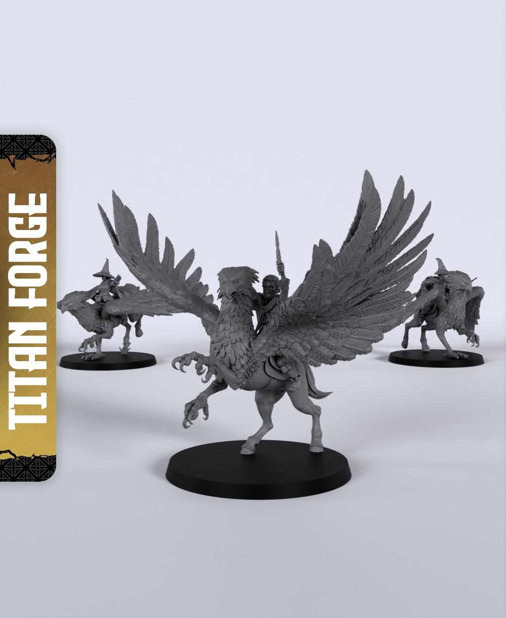 Hippogryphs - With Free Dragon Warhammer - 5e DnD Inspired for RPG and Wargamers 3d model