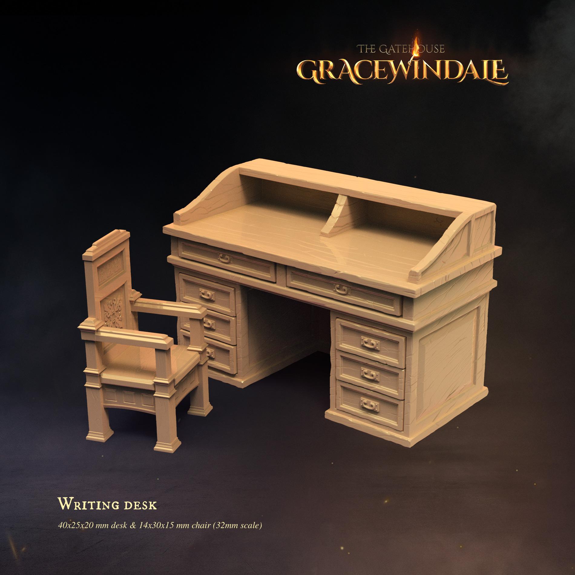 Gatehouse - Writing Desk 3d model