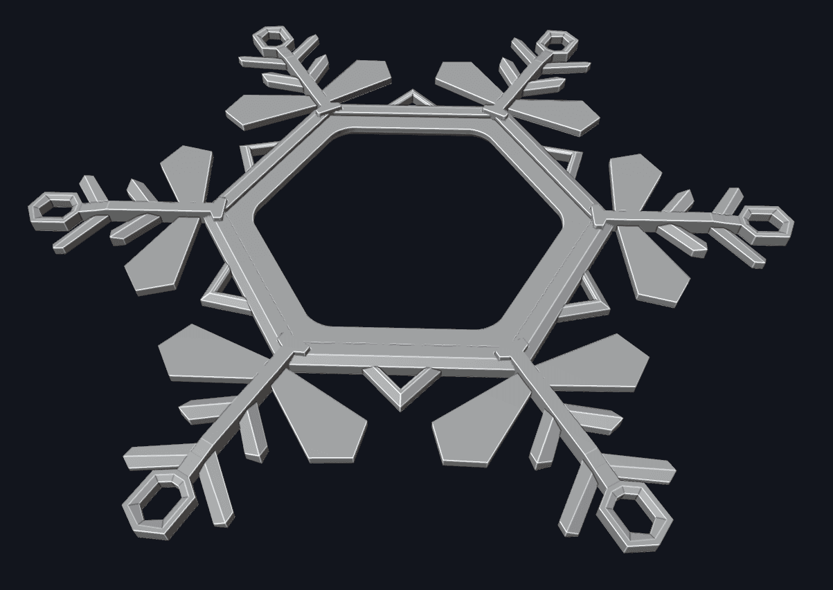 Snowflake Photo Frame 3d model