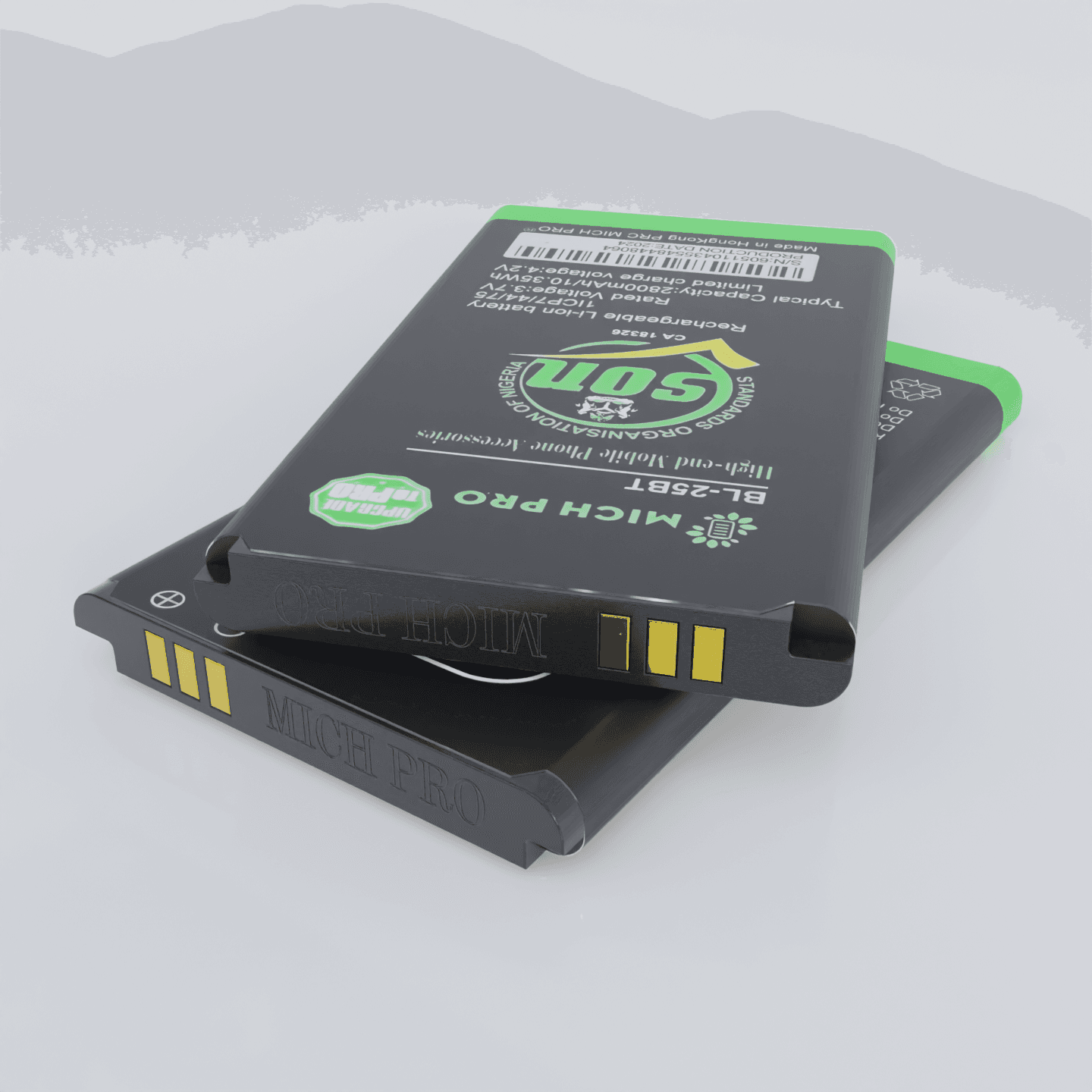  Cell phone battery  3d model