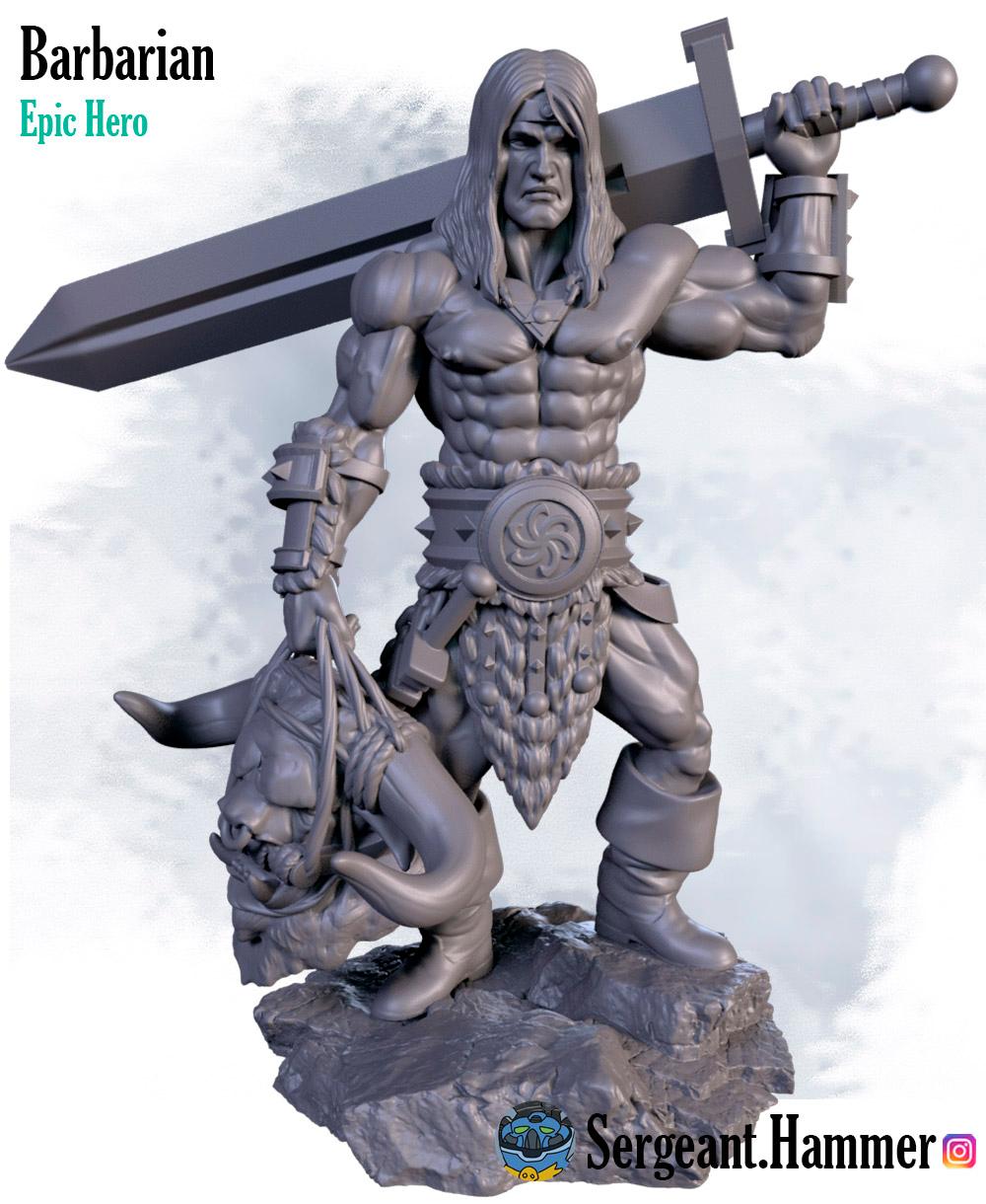 Barbarian with Sword 3d model