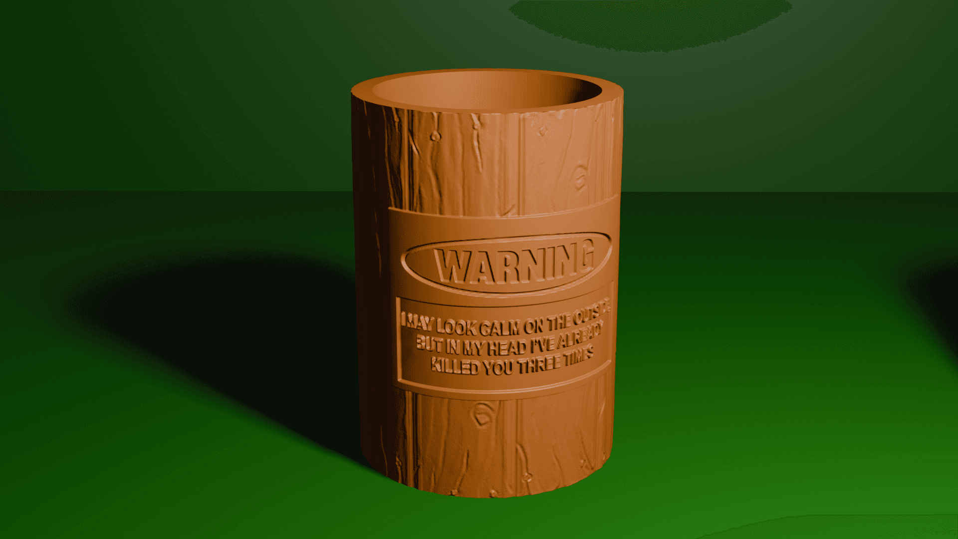 Funny "Look Calm" Can Holder / Koozie  3d model