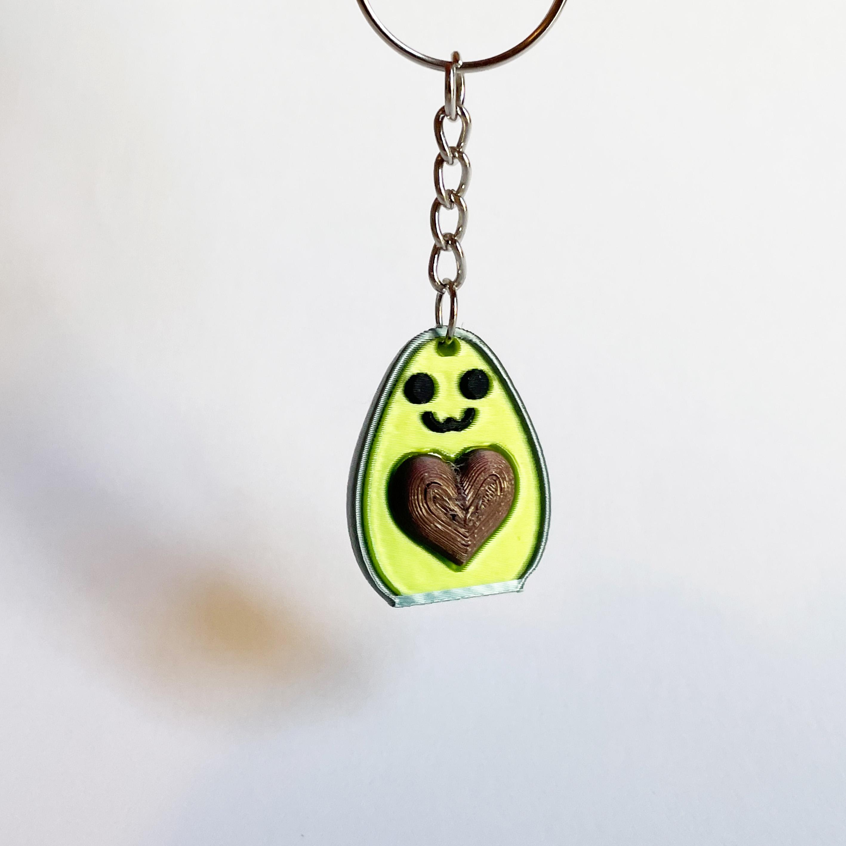 Friendship / Love Avocado Cute keychain 3d model