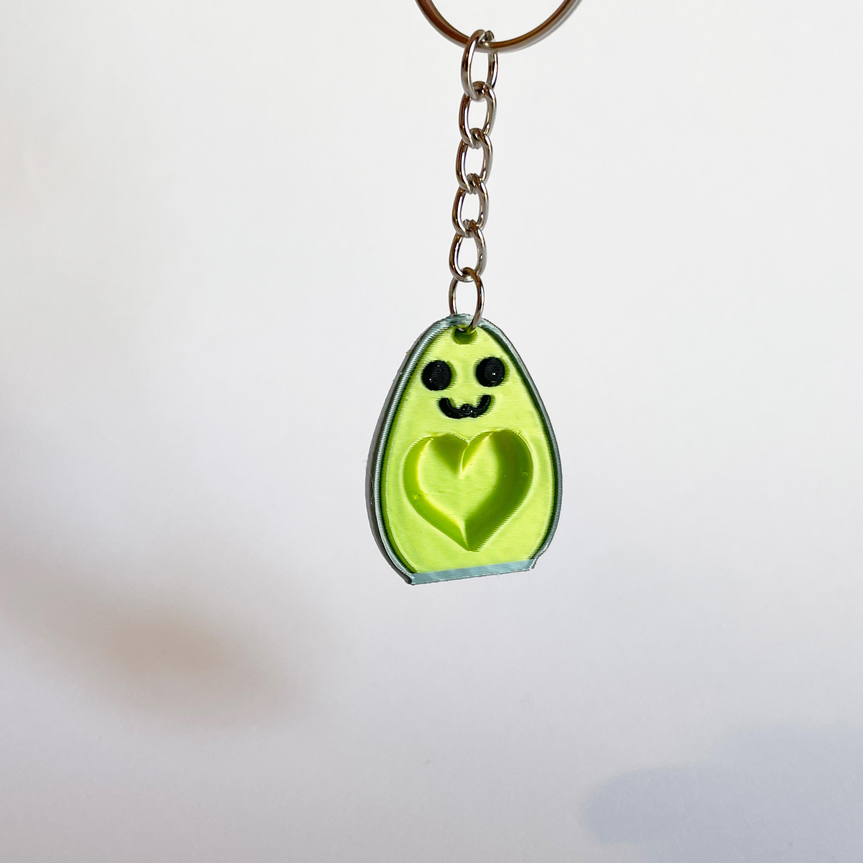 Friendship / Love Avocado Cute keychain 3d model