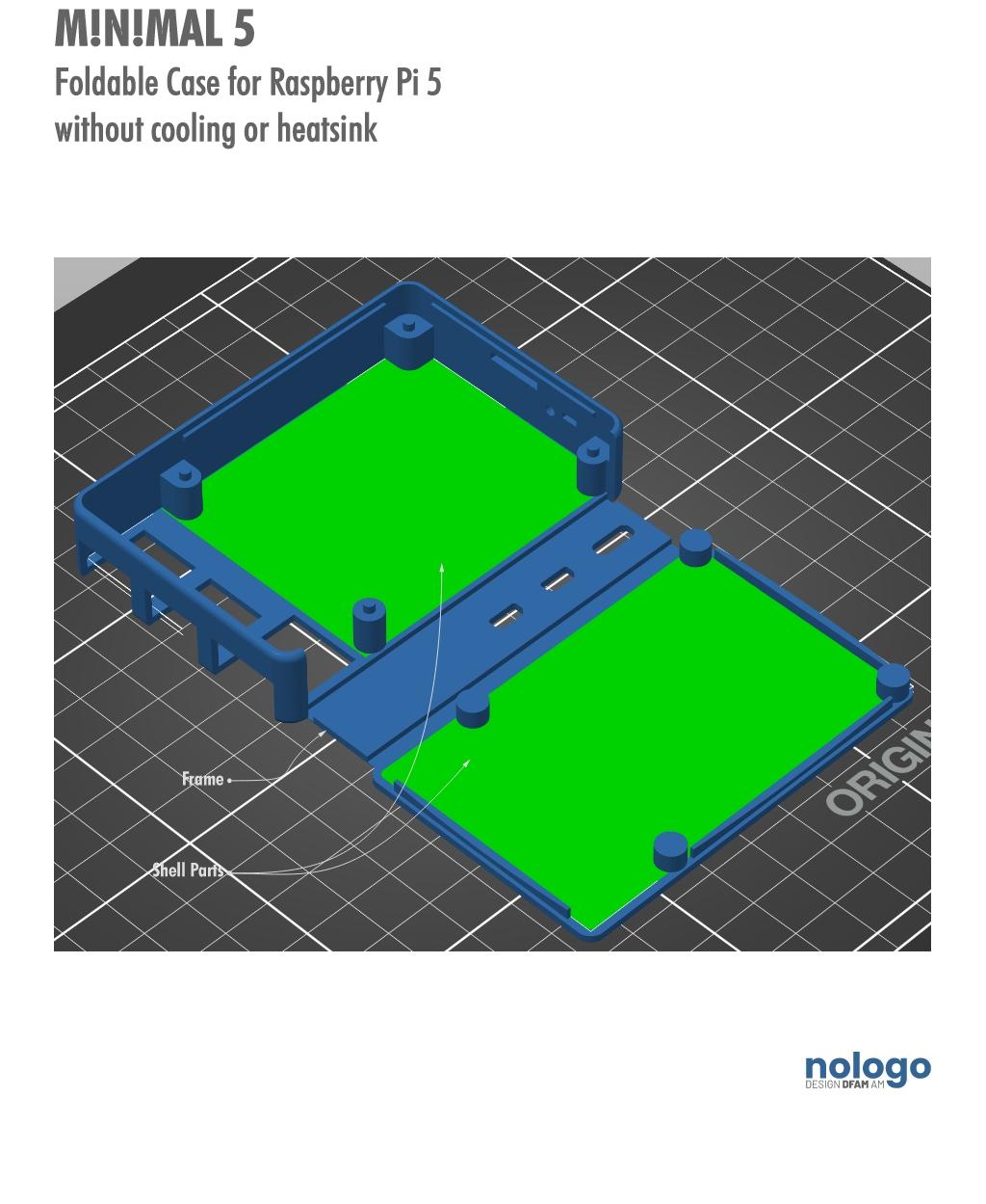 M!N!MAL 5 - Raspberry Pi 5 Case 3d model