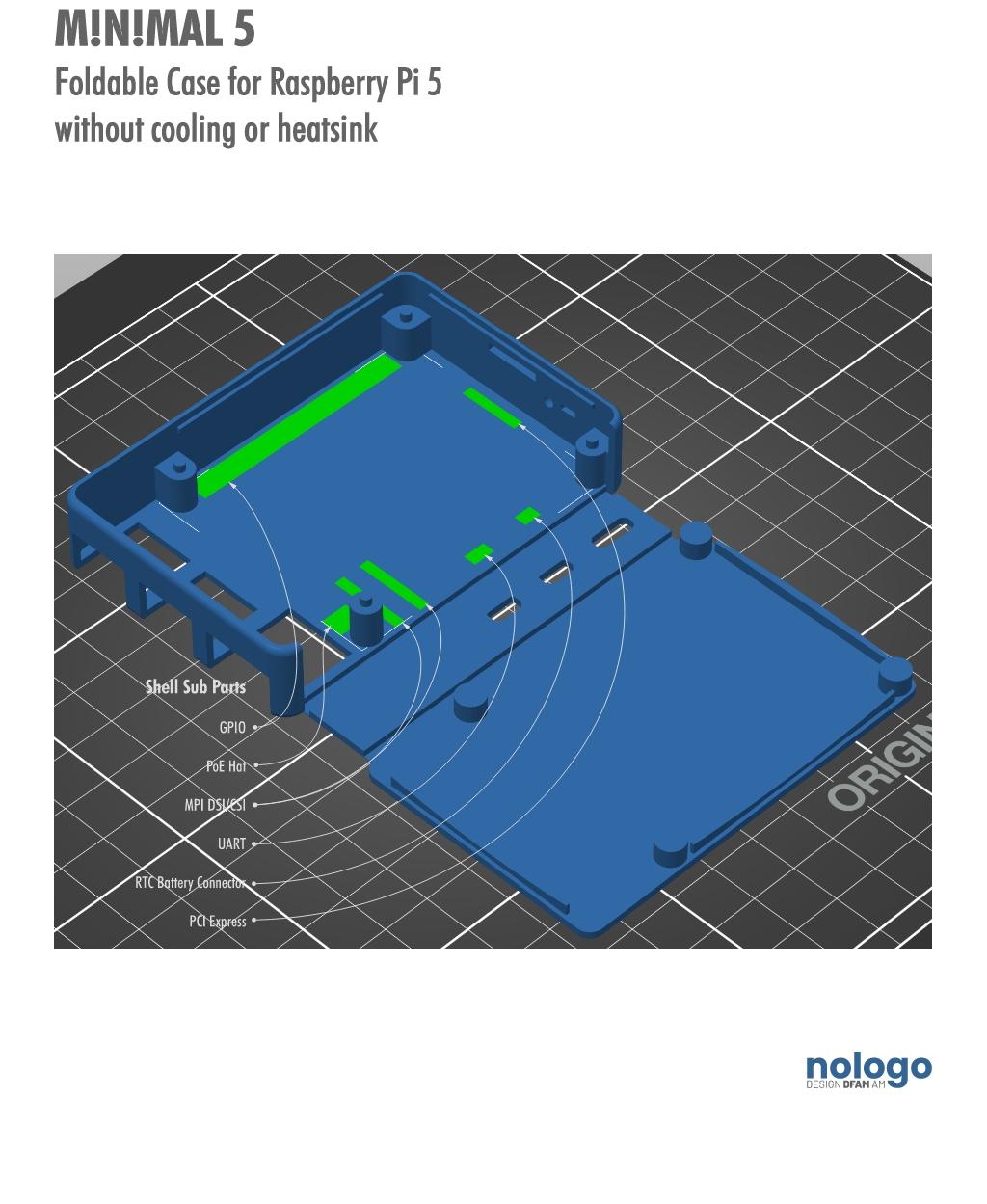 M!N!MAL 5 - Raspberry Pi 5 Case 3d model