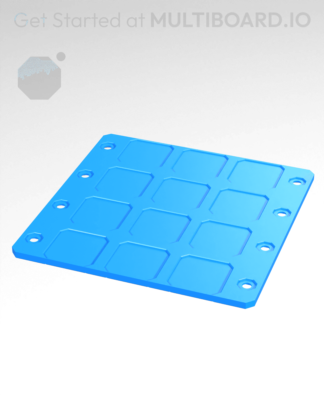 4x4 - Internal Grid - Stacking Plate 3d model