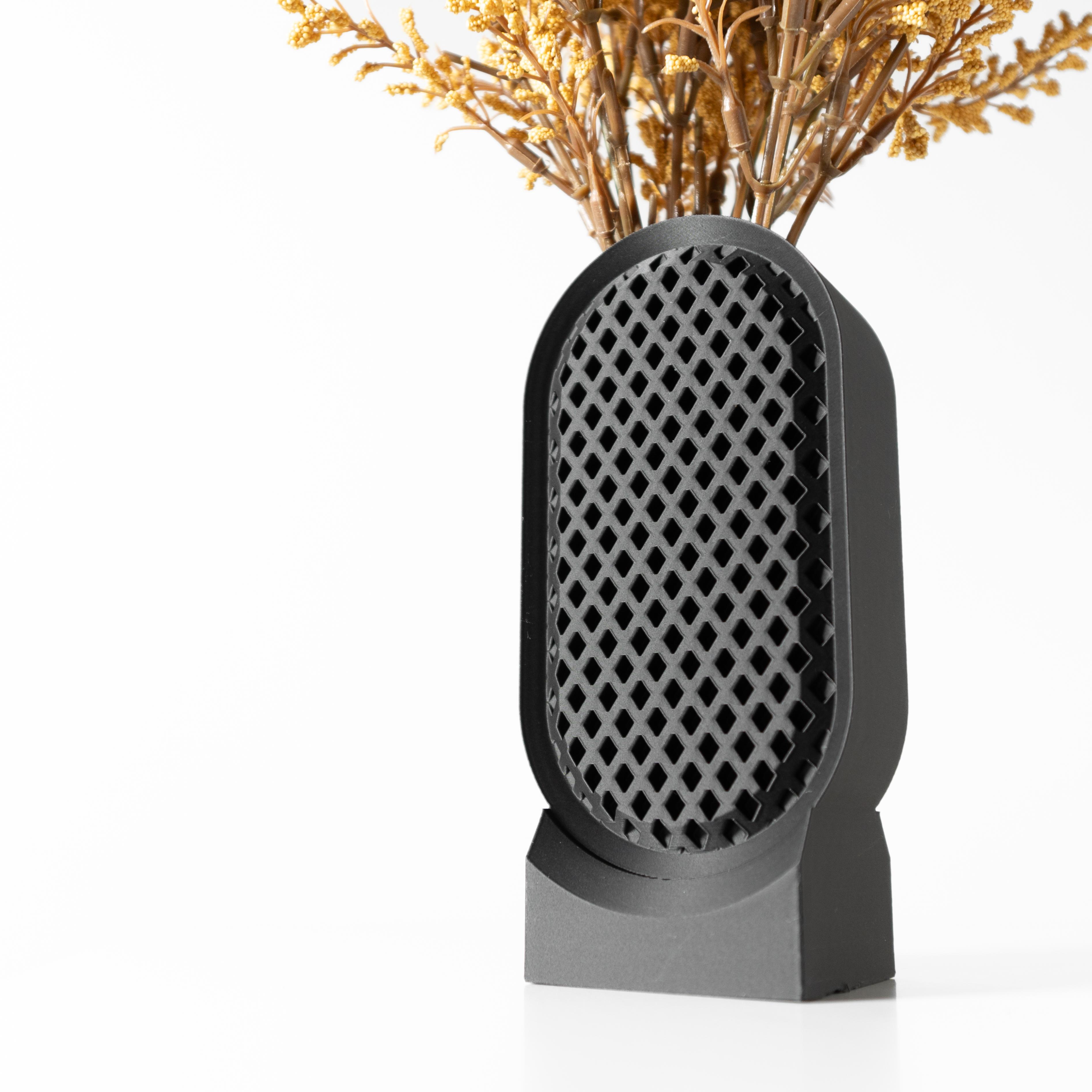 The Voson Vase, Modern and Unique Home Decor for Dried and Preserved Flower Arrangement  | STL File 3d model
